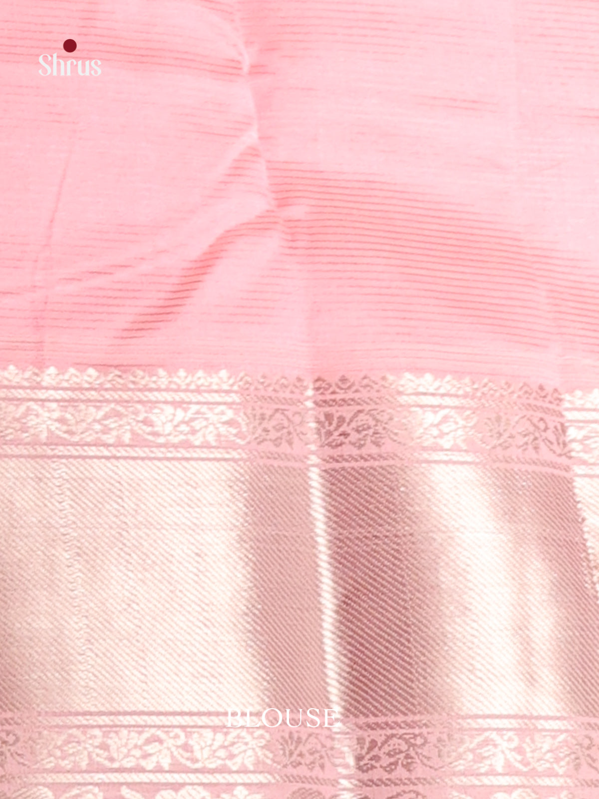 Pink single tone Mangalagiri silkcotton Saree with rich zari border -1