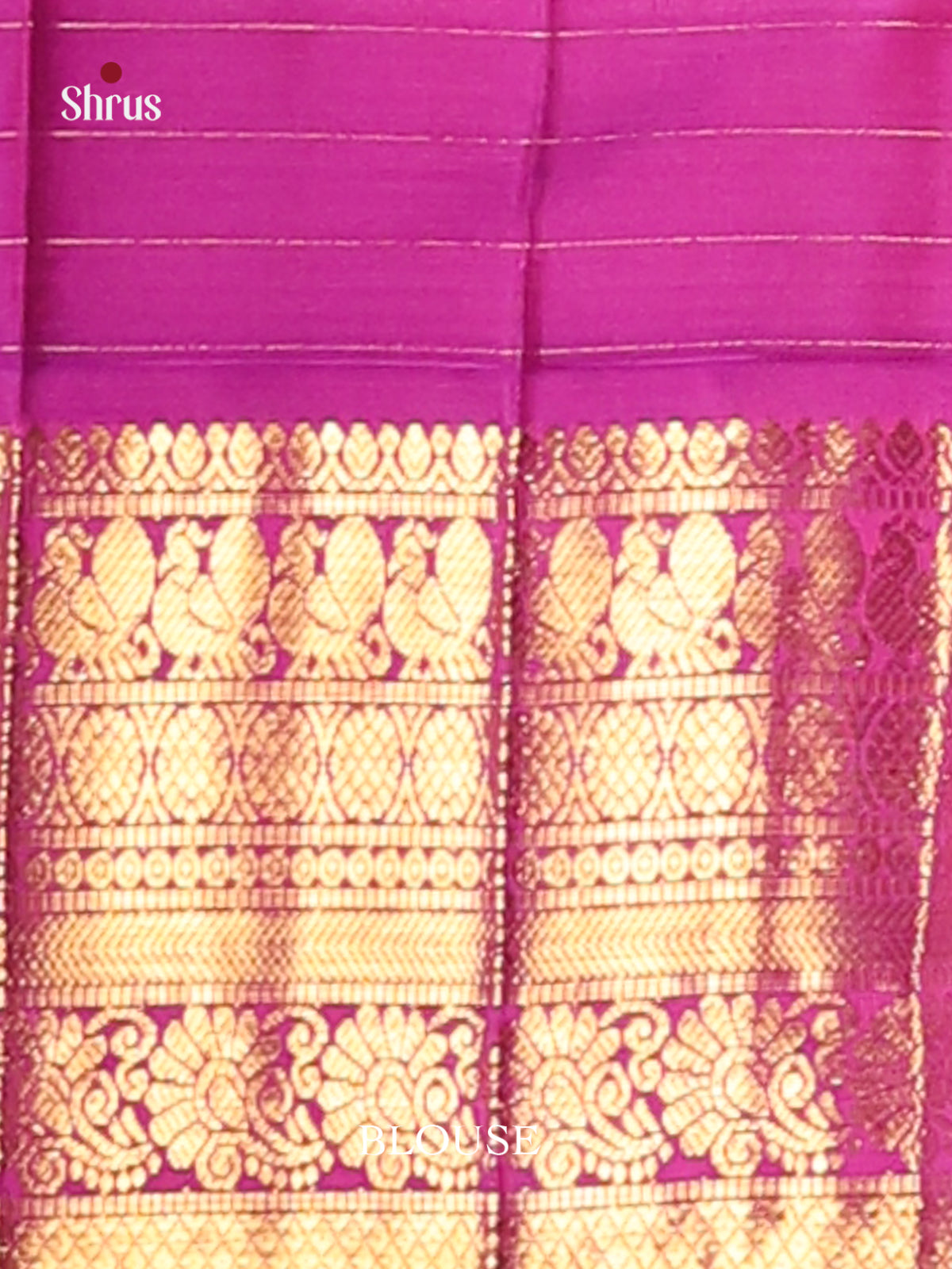 Beautiful Cream Korvai Kanchipuram Silk Saree with zari checks & Purple Zari Border 2
