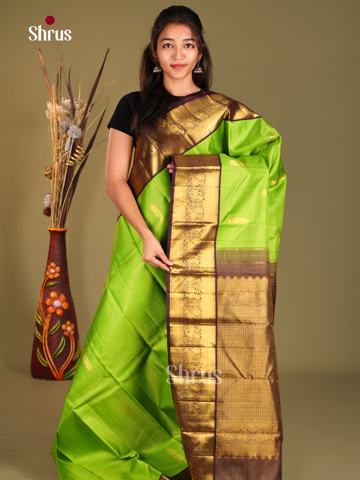 DHS07136 - Kanchipuram Korvai  Saree - Shop on Shrus.com
