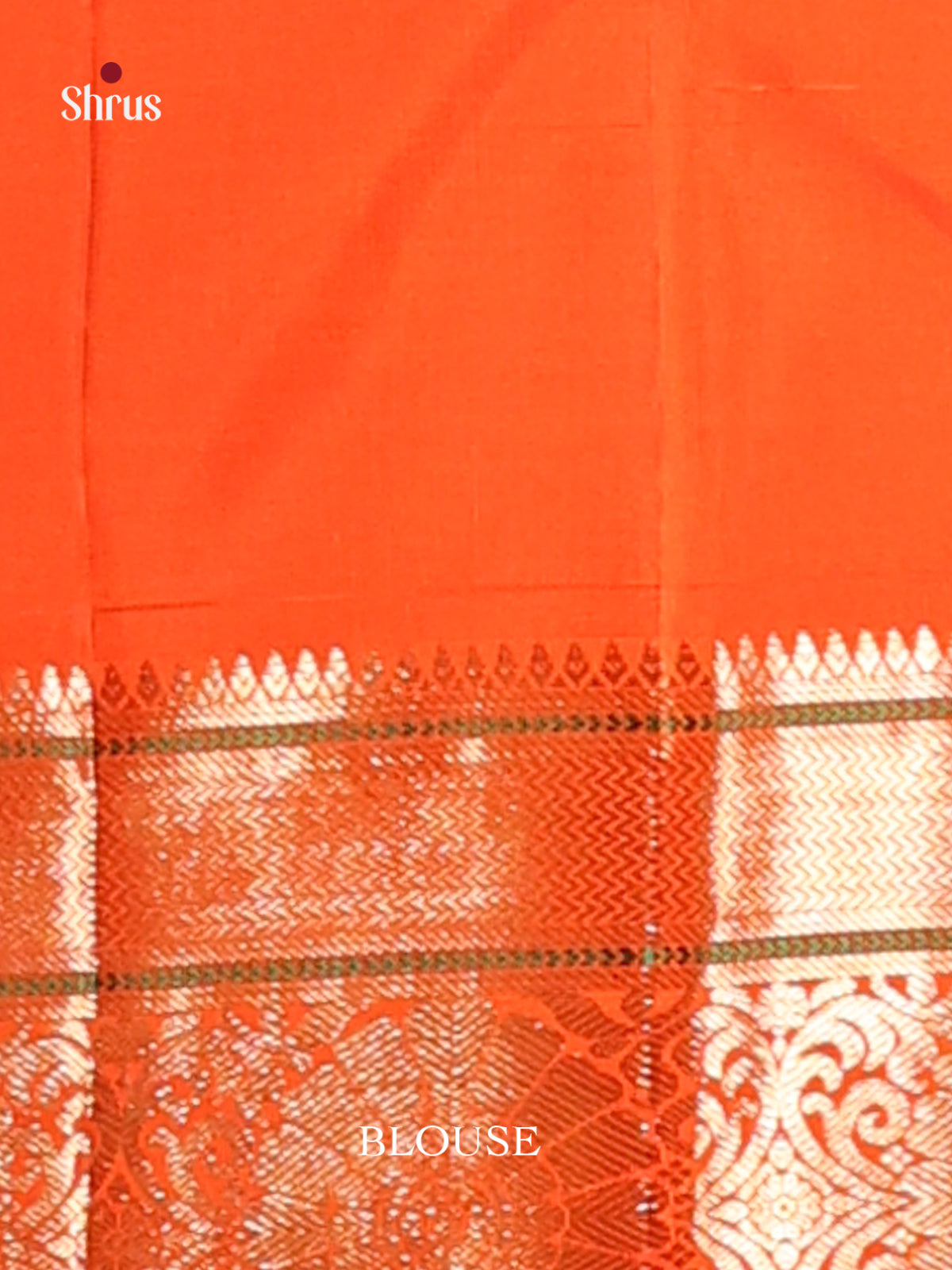 Pretty Purple Korvai Kanchipuram Silk Saree with Zari Buttas & traditional Orange zari border 2
