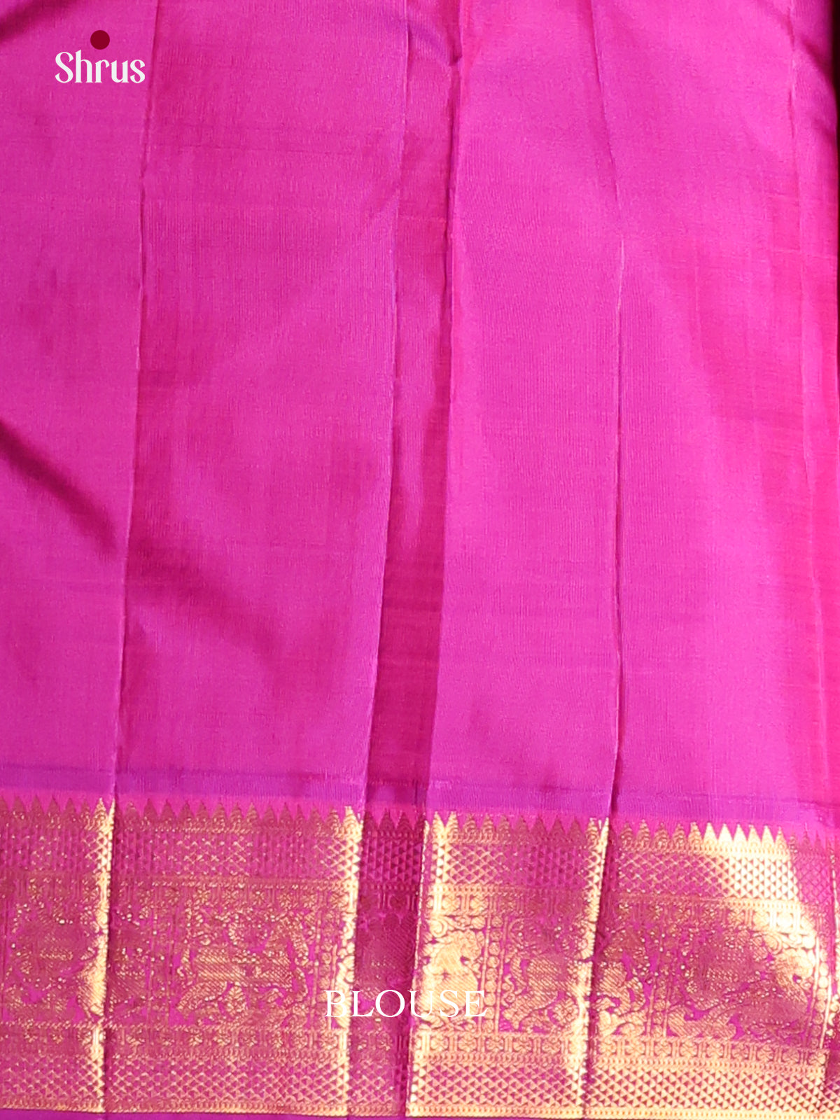 Luminous Mambazha Yellow Korvai Kanchipuram Silk Saree with Majenta brocade pallu 2
