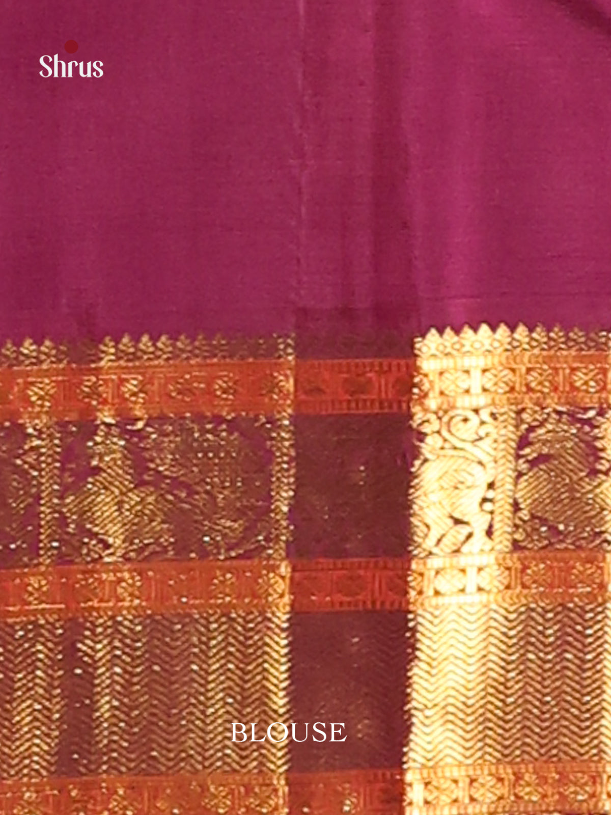 Sheeny Pastel Green Kanchipuram Silk Saree with gold peacock buttas & Maroon Zari Border 2