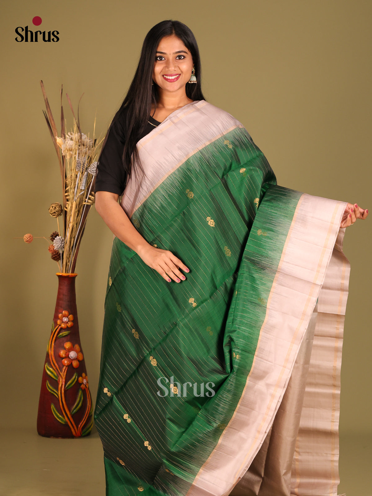 DHS07151 - Soft Silk (HR) Saree - Shop on Shrus.com