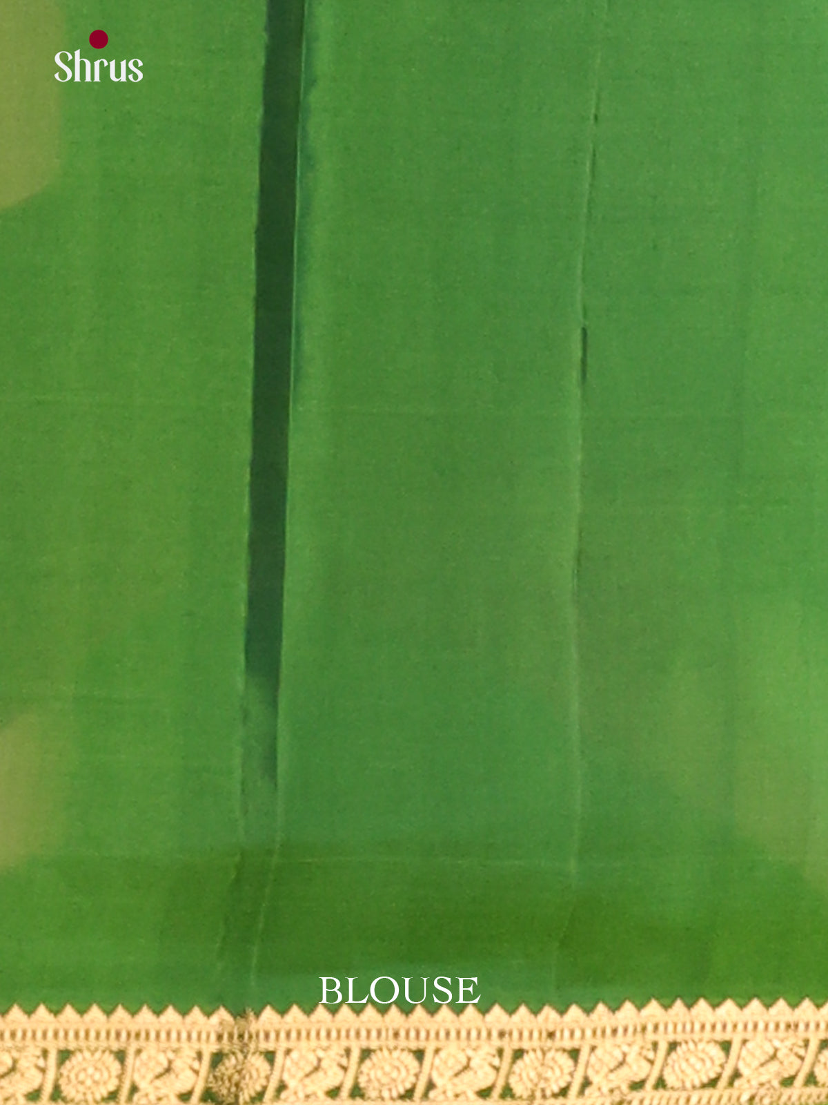 Blue & Green Kanchipuram Korvai Silk Saree with zari micro buttas - Shop on Shrus.com