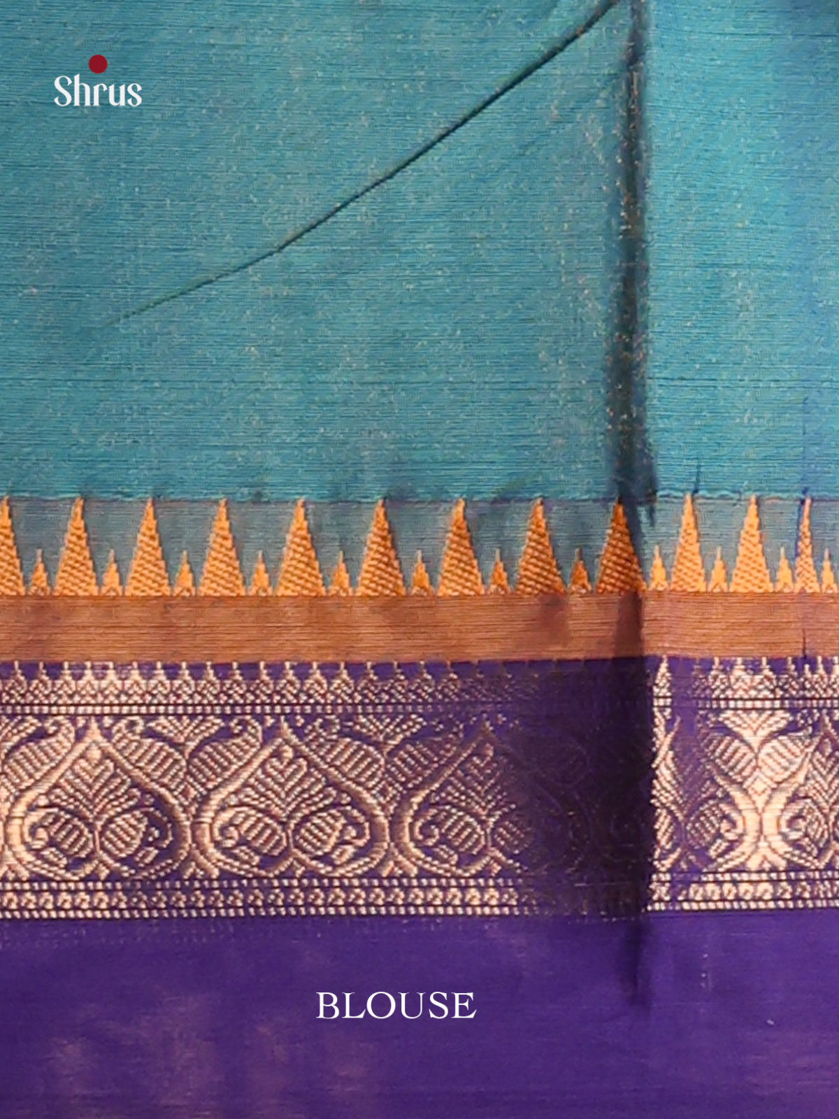 Blue & Mustard - Chettinad Cotton Saree