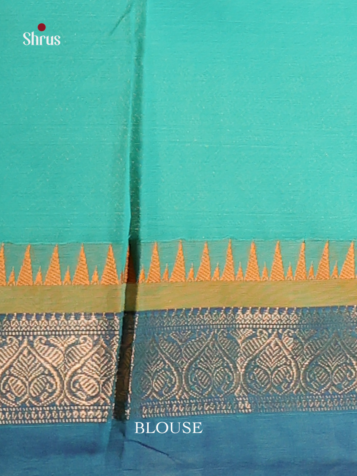 Teal & Yellow - Chettinad Cotton Saree