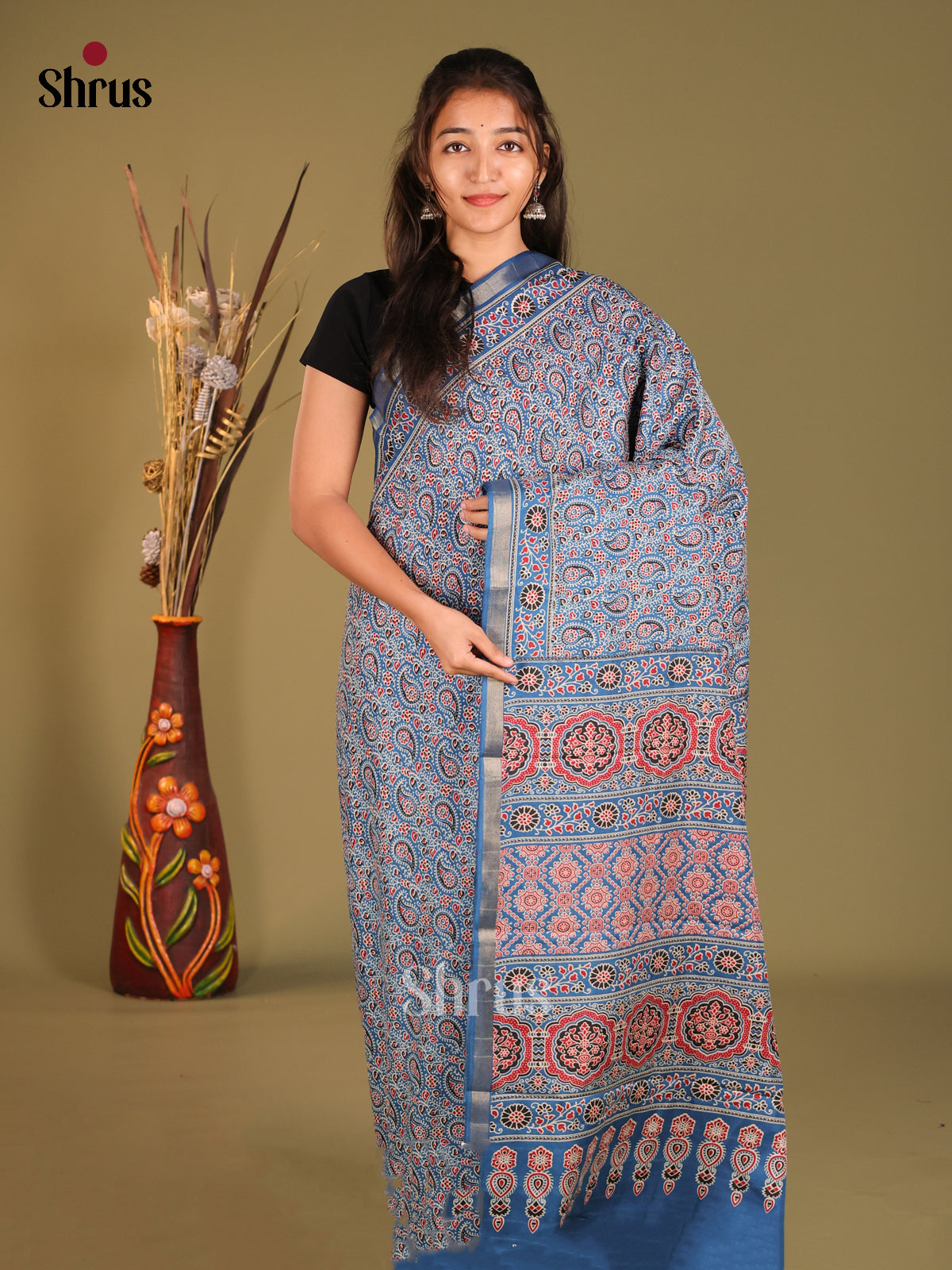 Blue- Art Modal Saree
