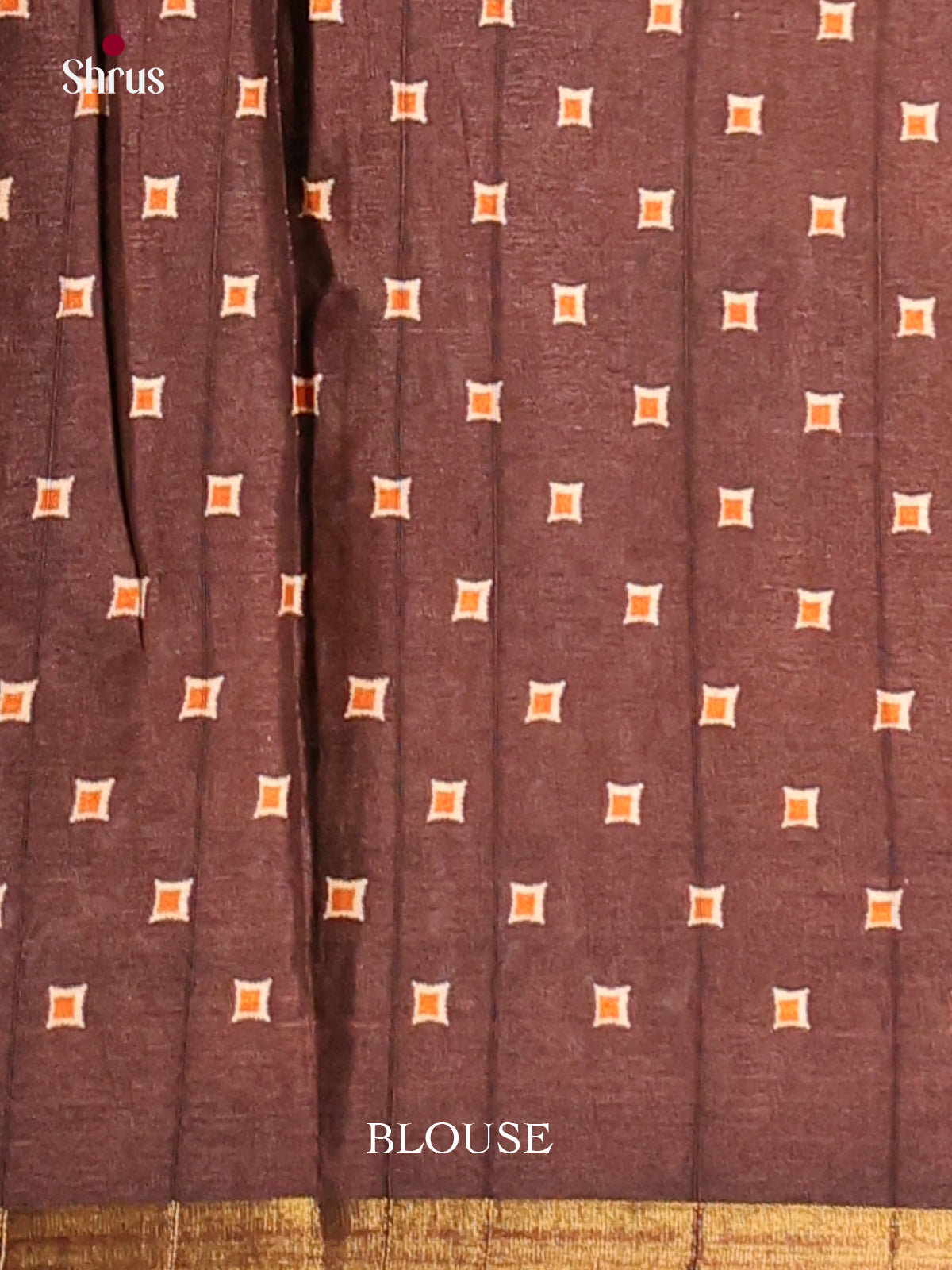 Orange & Brown- Art Modal Saree - Shop on Shrus.com