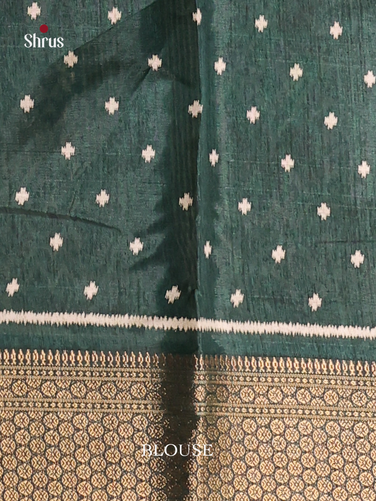 Green - Semi Crepe Saree - Shop on Shrus.com