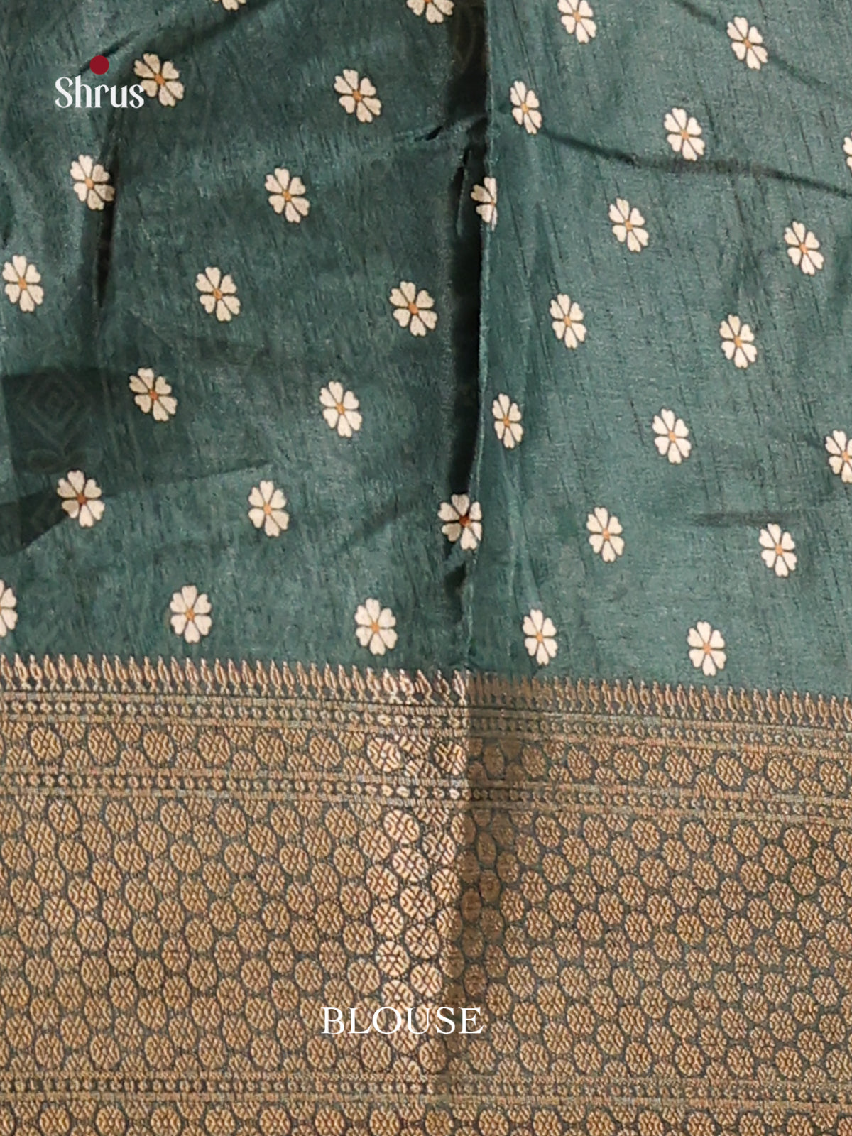 Green - Semi Crepe Saree - Shop on Shrus.com
