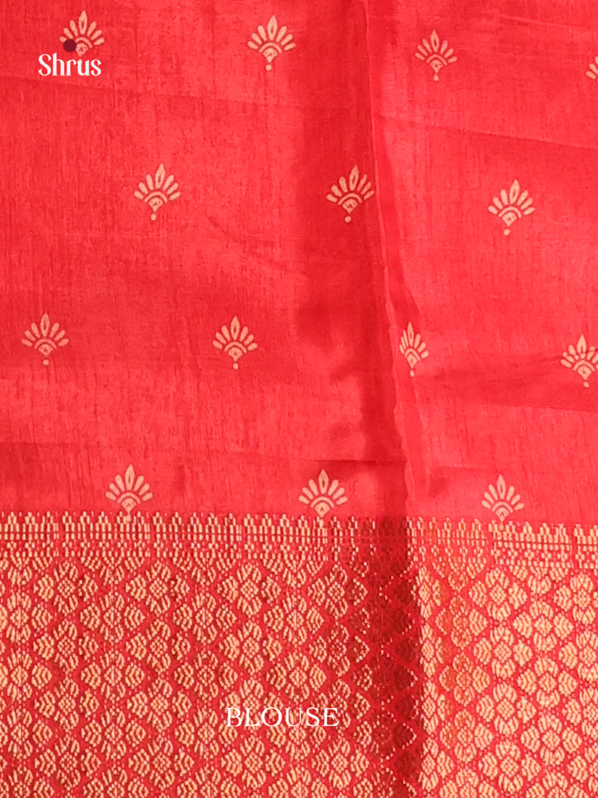 Red - Semi Crepe Saree - Shop on Shrus.com