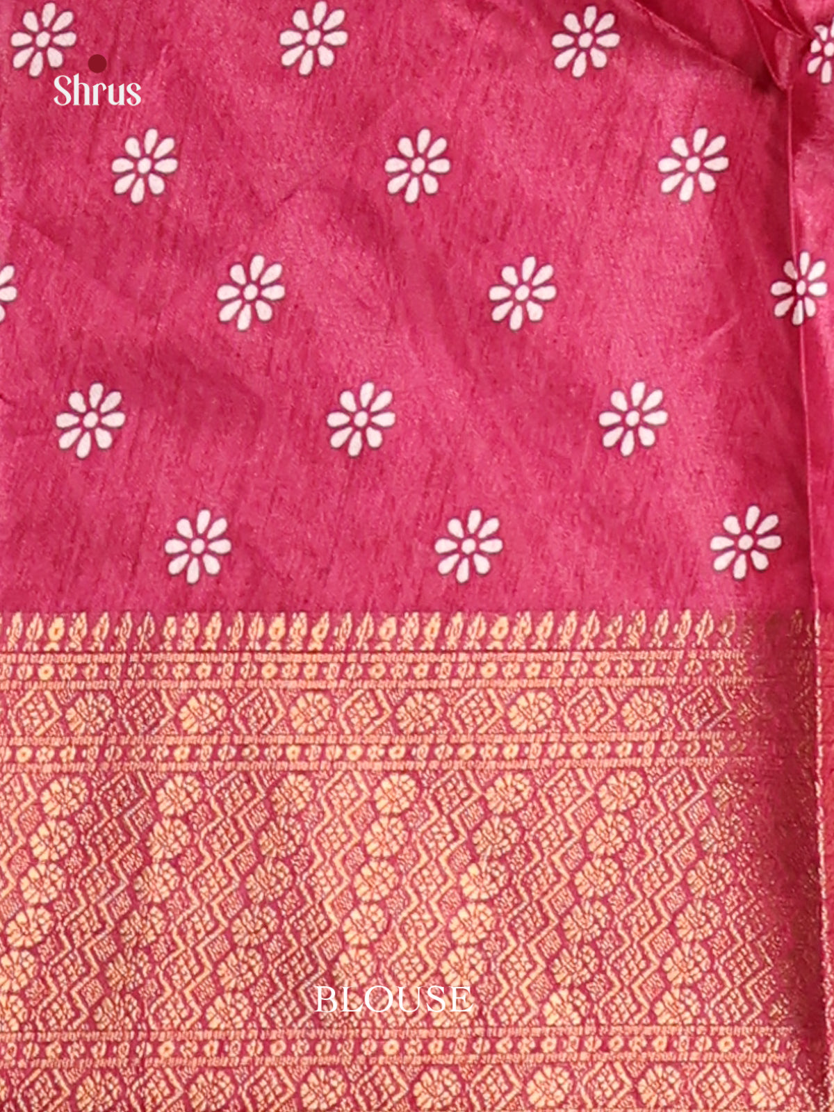 Maroon- Semi Crepe Saree - Shop on Shrus.com