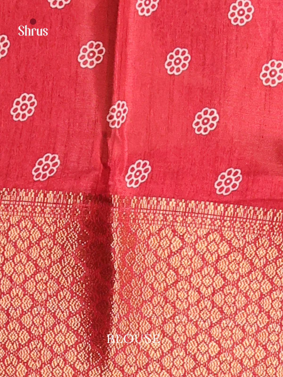 Red - Semi Crepe Saree - Shop on Shrus.com