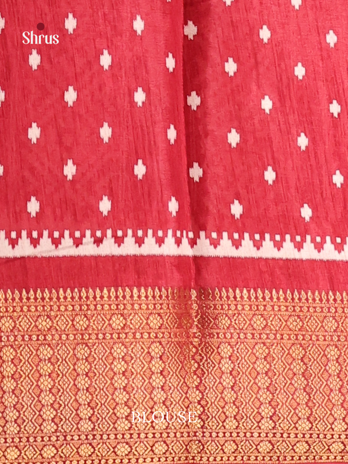 Red - Semi Crepe Saree - Shop on Shrus.com