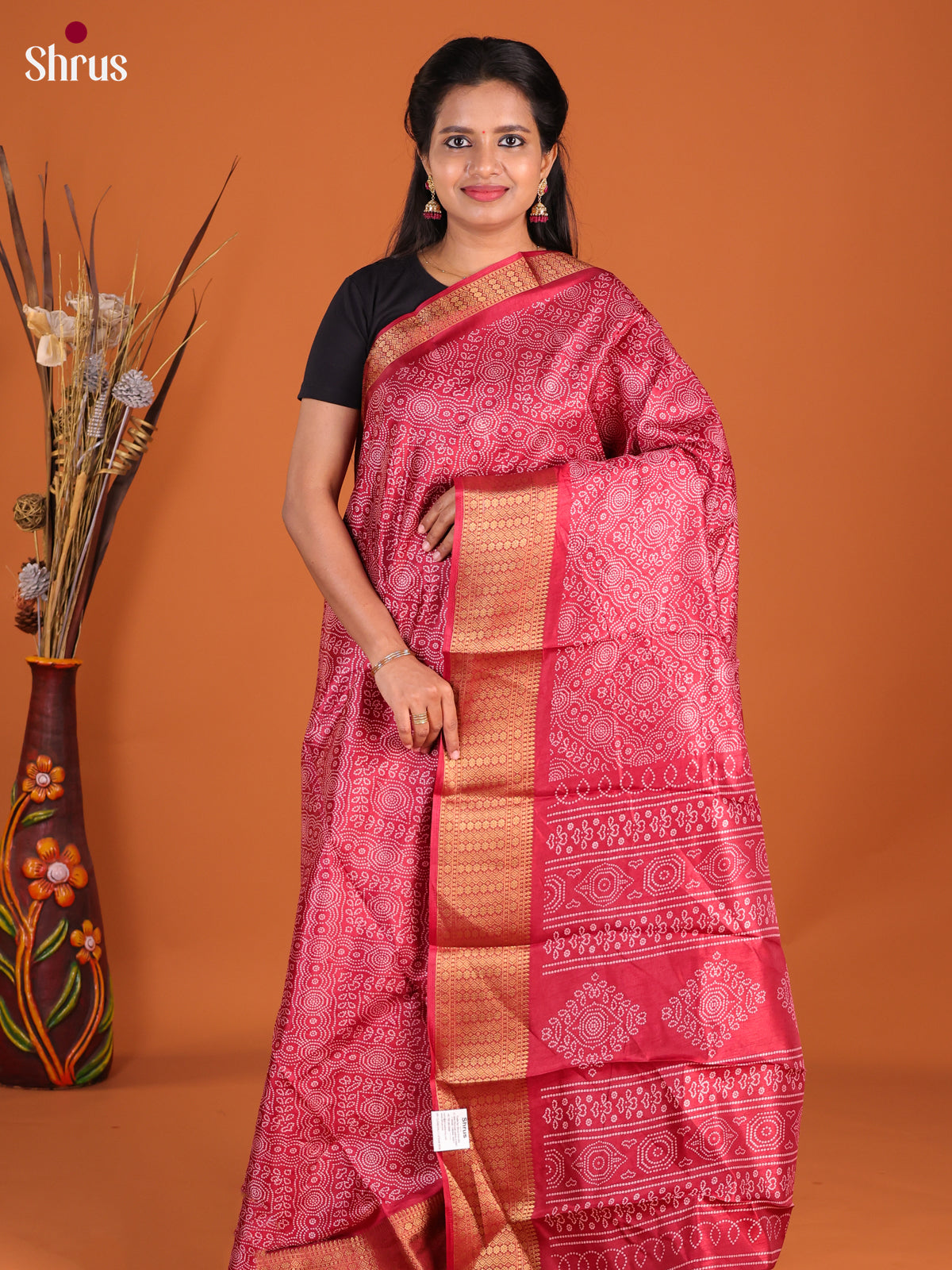 DHS09239 - Semi Crepe Saree - Shop on Shrus.com