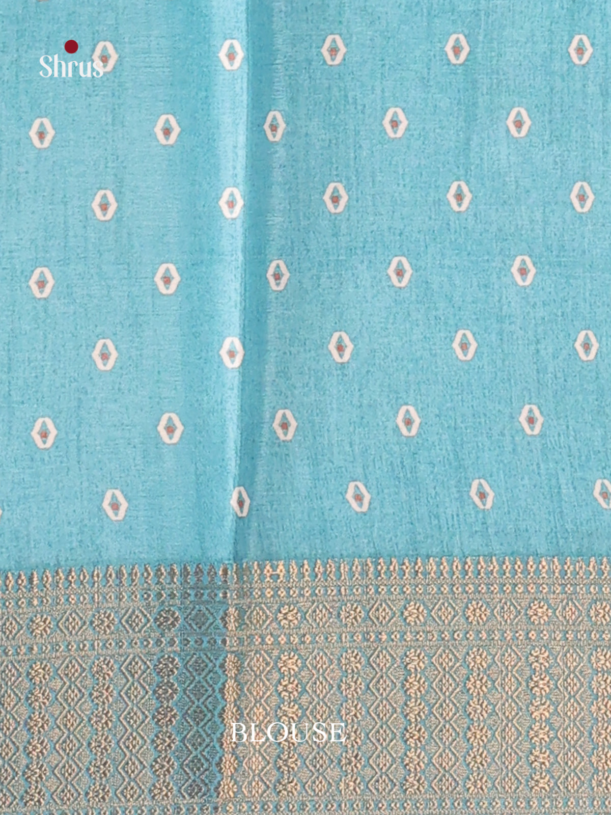 Light Blue - Semi Crepe Saree - Shop on Shrus.com