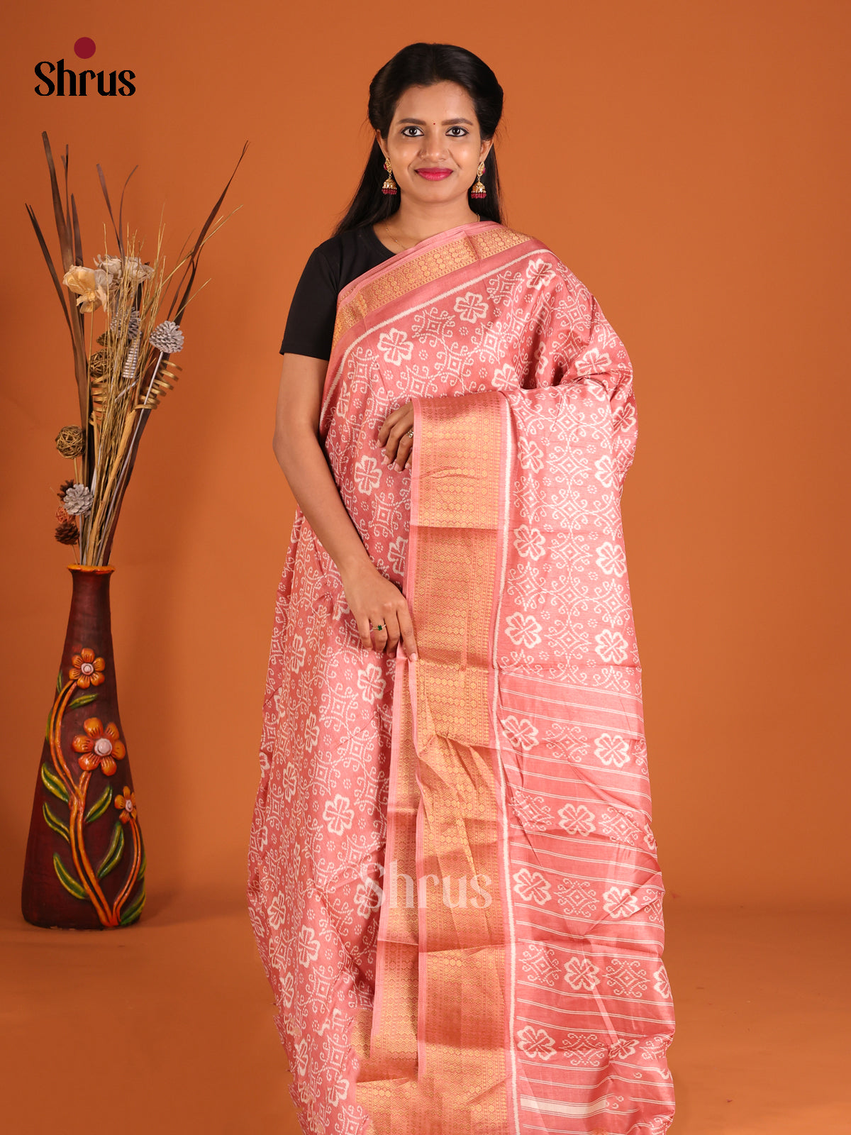 DHS09401 - Semi Crepe Saree - Shop on Shrus.com