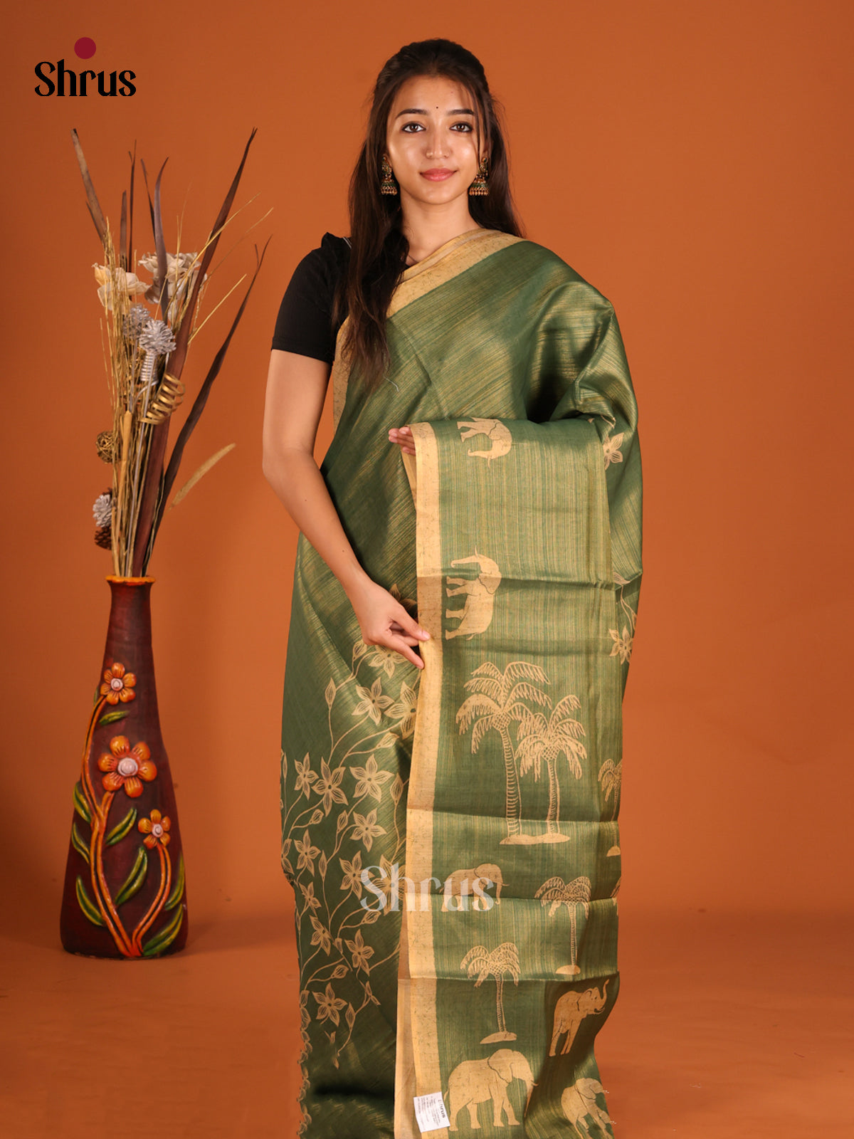 DHS10129 - Semi Tissue Print Saree