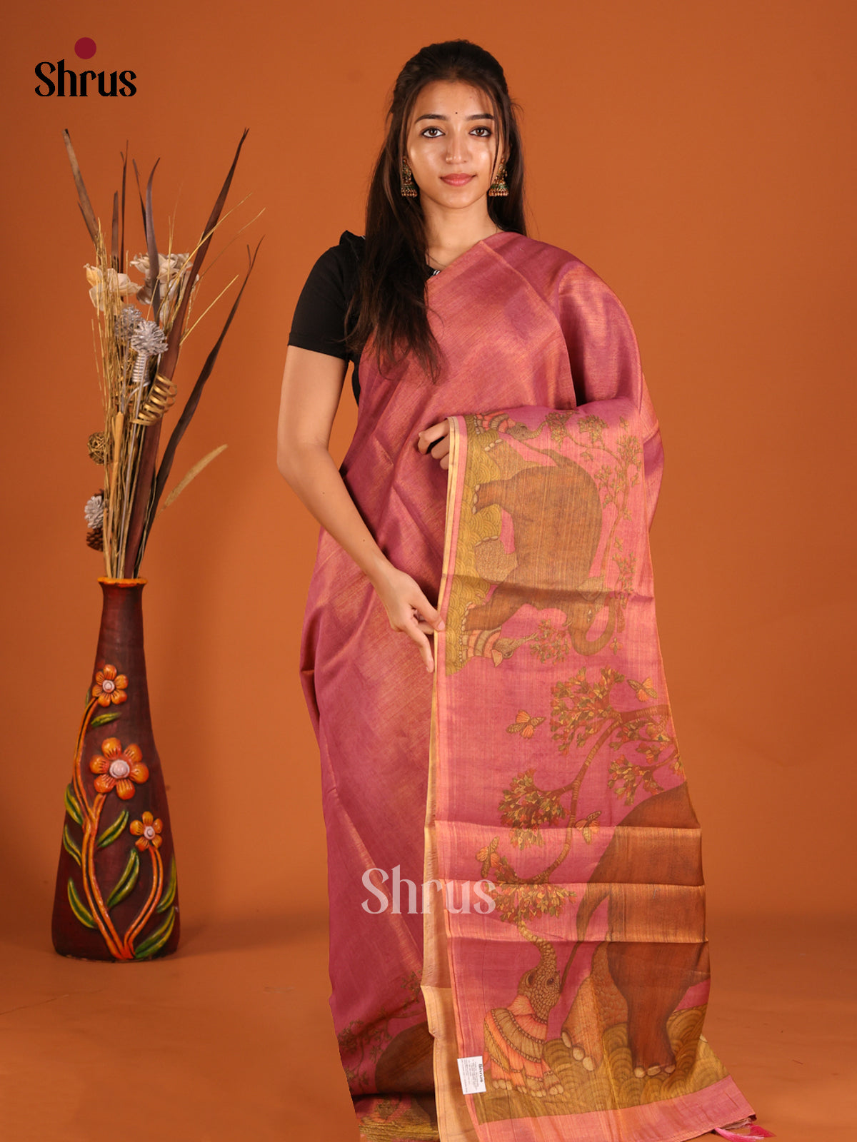 DHS10136 - Semi Tissue Print Saree