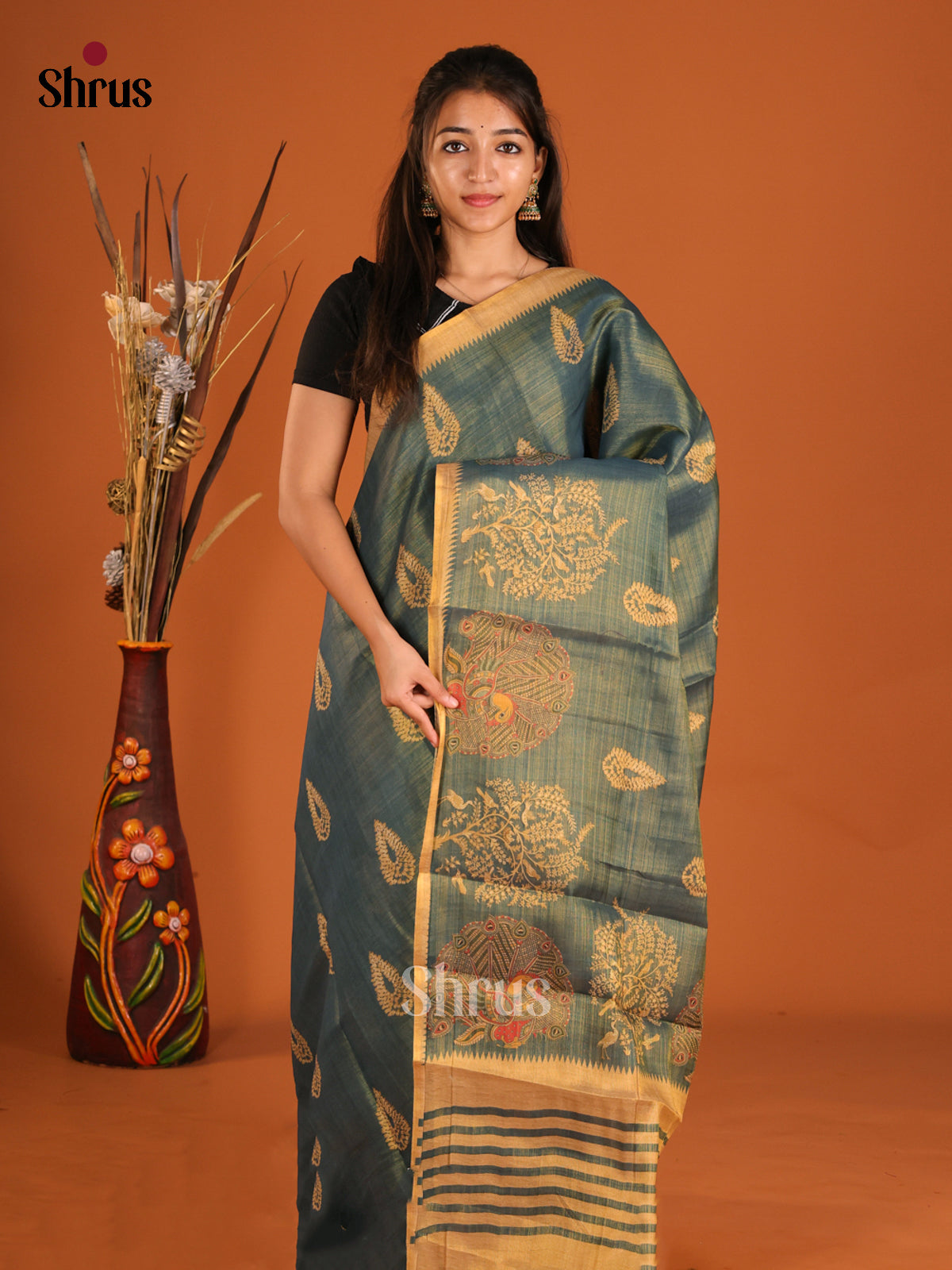DHS10138 - Semi Tissue Print Saree