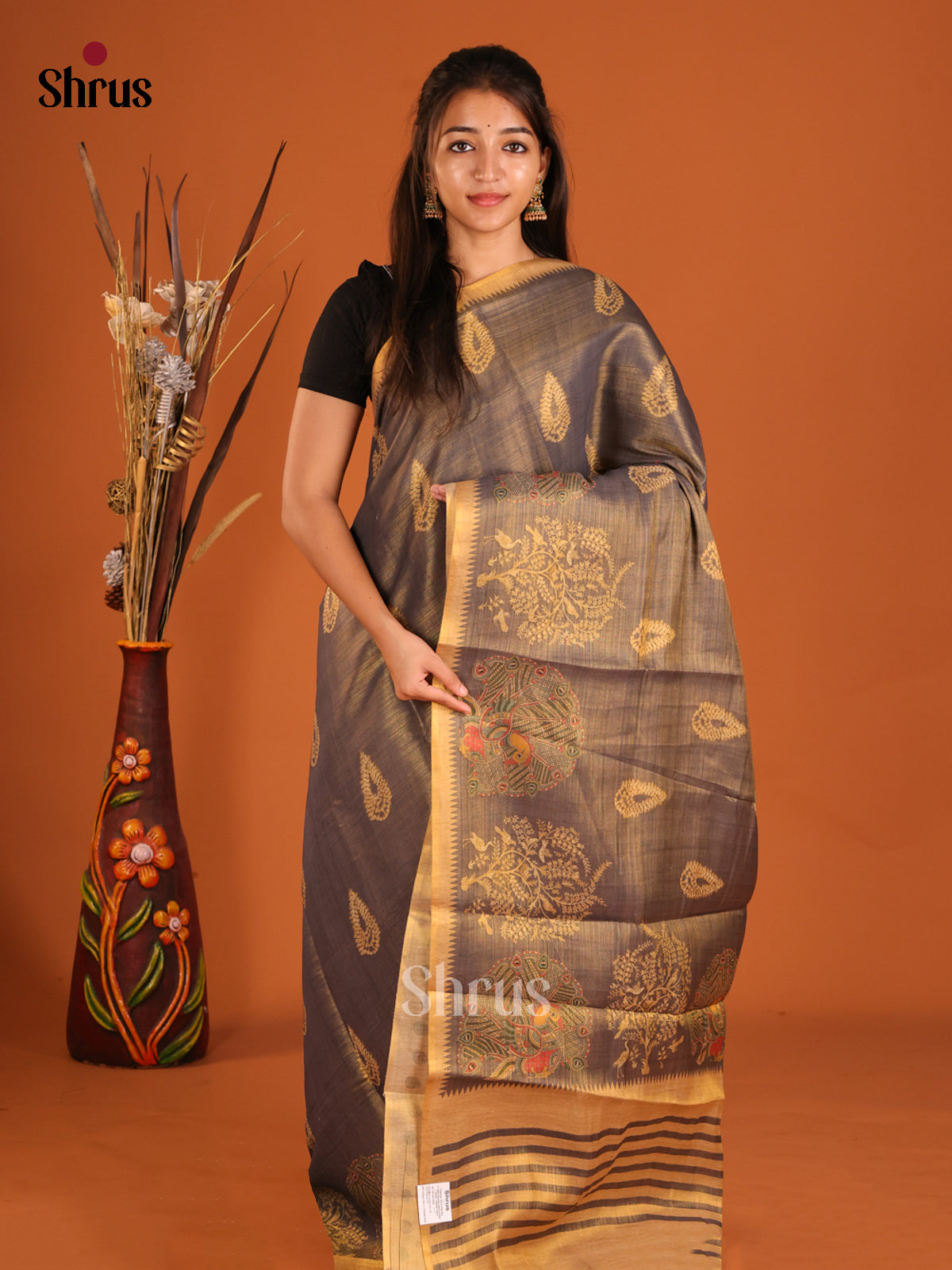 DHS10139 - Semi Tissue Print Saree
