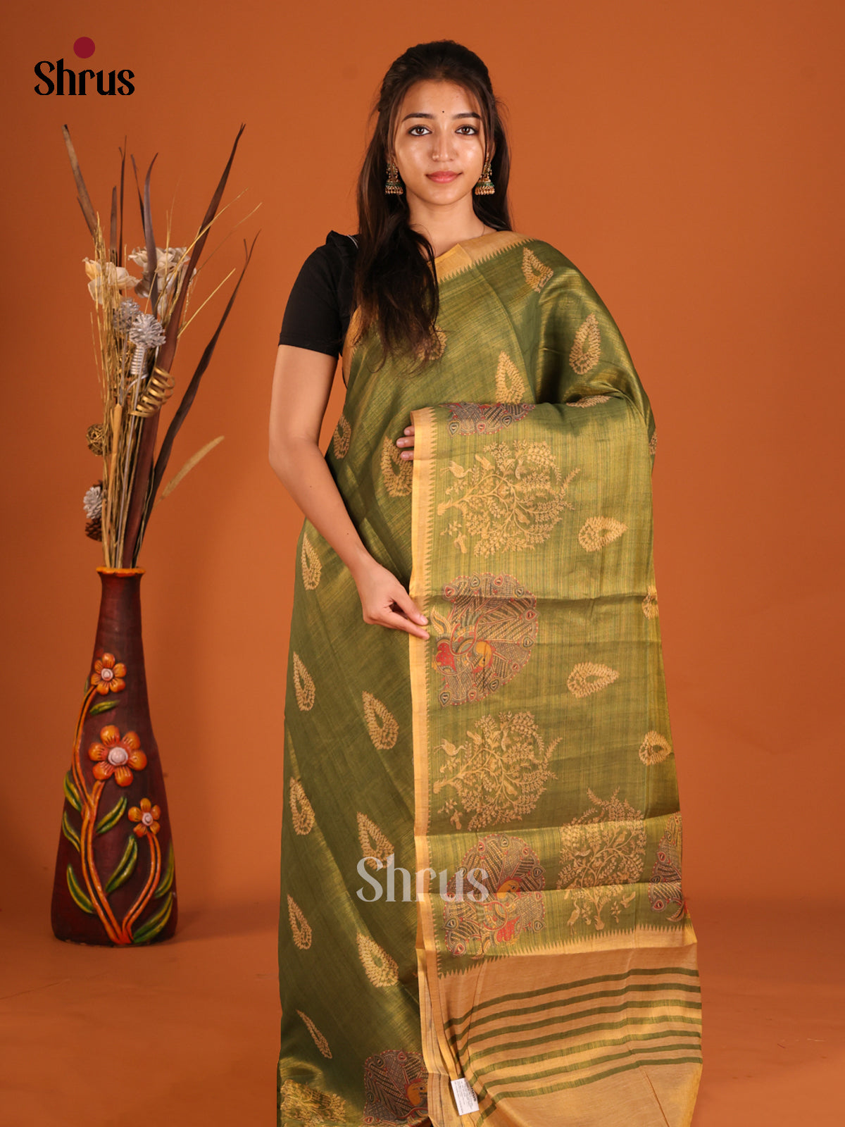 DHS10140 - Semi Tissue Print Saree