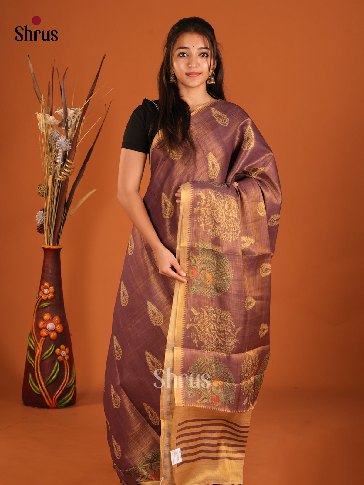 DHS10141 - Semi Tissue Print Saree