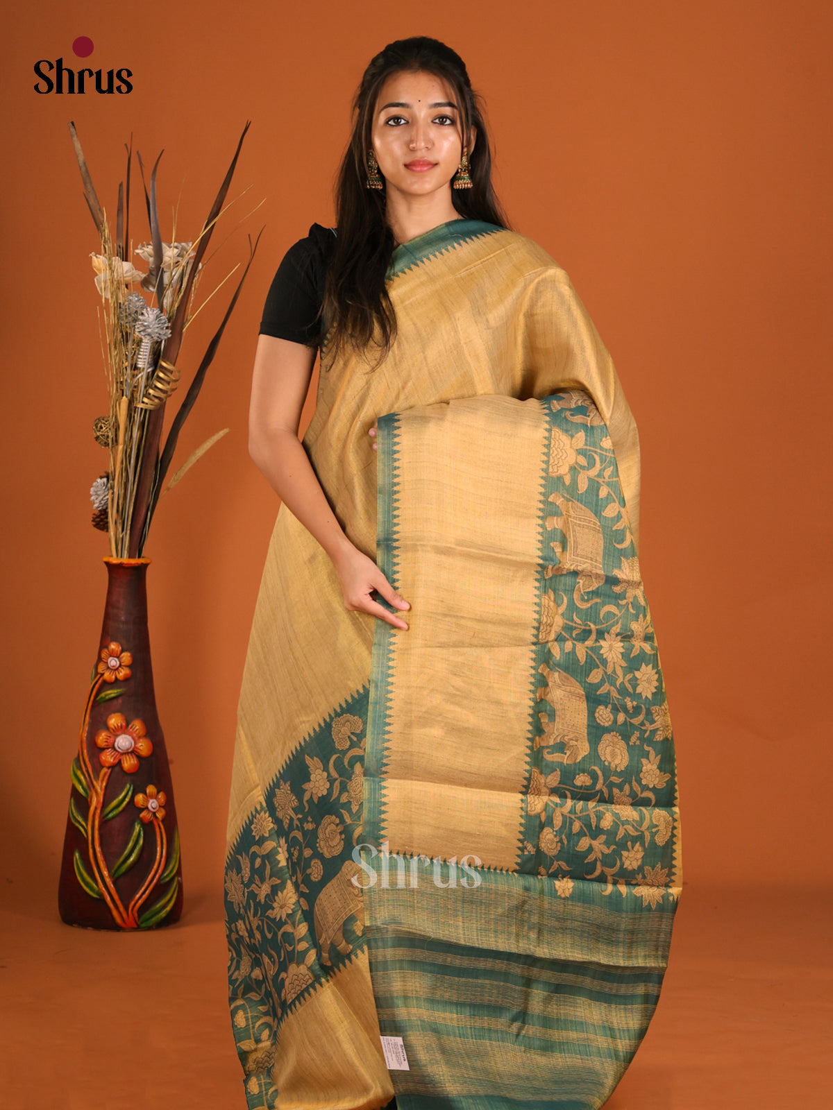 DHS10142 - Semi Tissue Print Saree