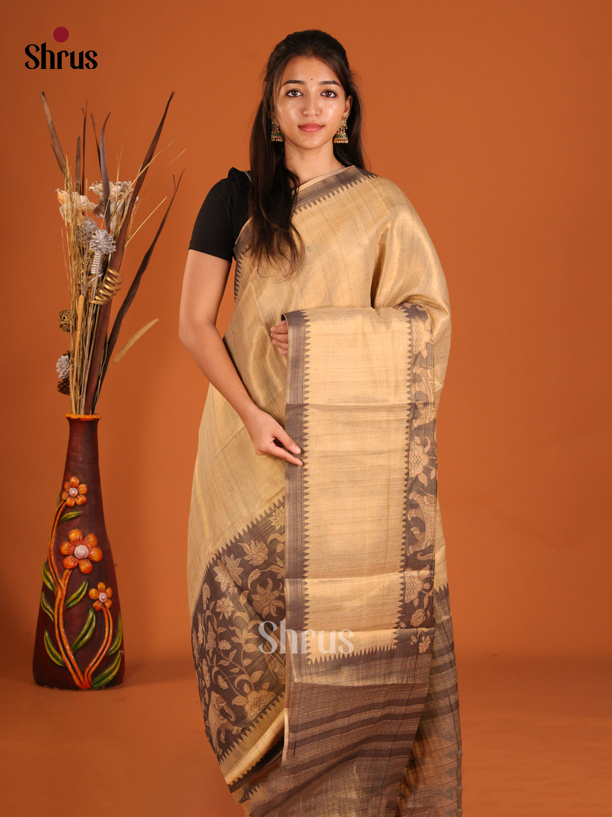 DHS10143 - Semi Tissue Print Saree