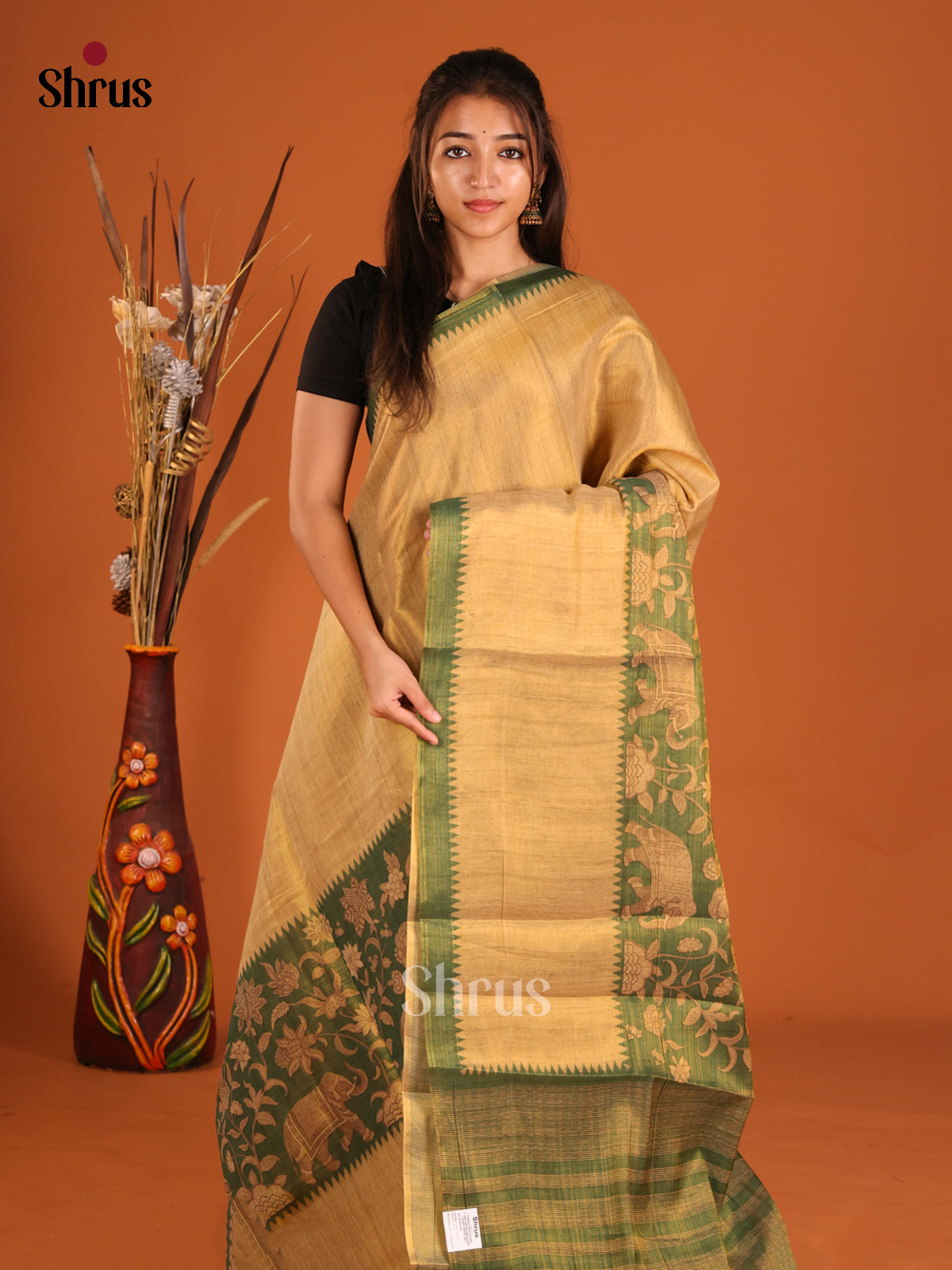 DHS10145 - Semi Tissue Print Saree