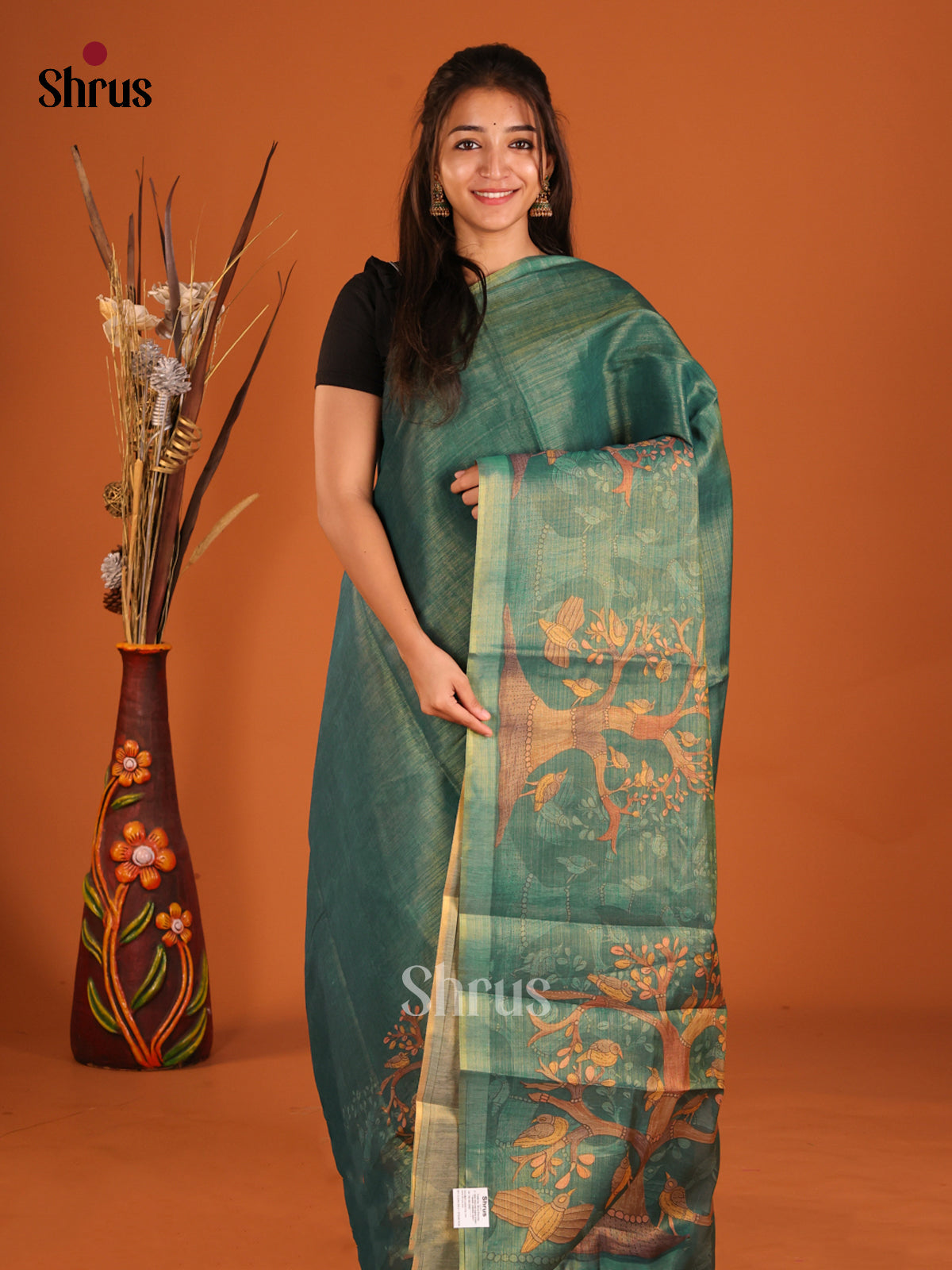 DHS10146 - Semi Tissue Print Saree
