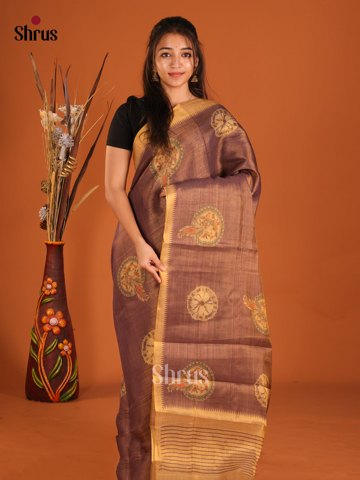 DHS10148 - Semi Tissue Print Saree