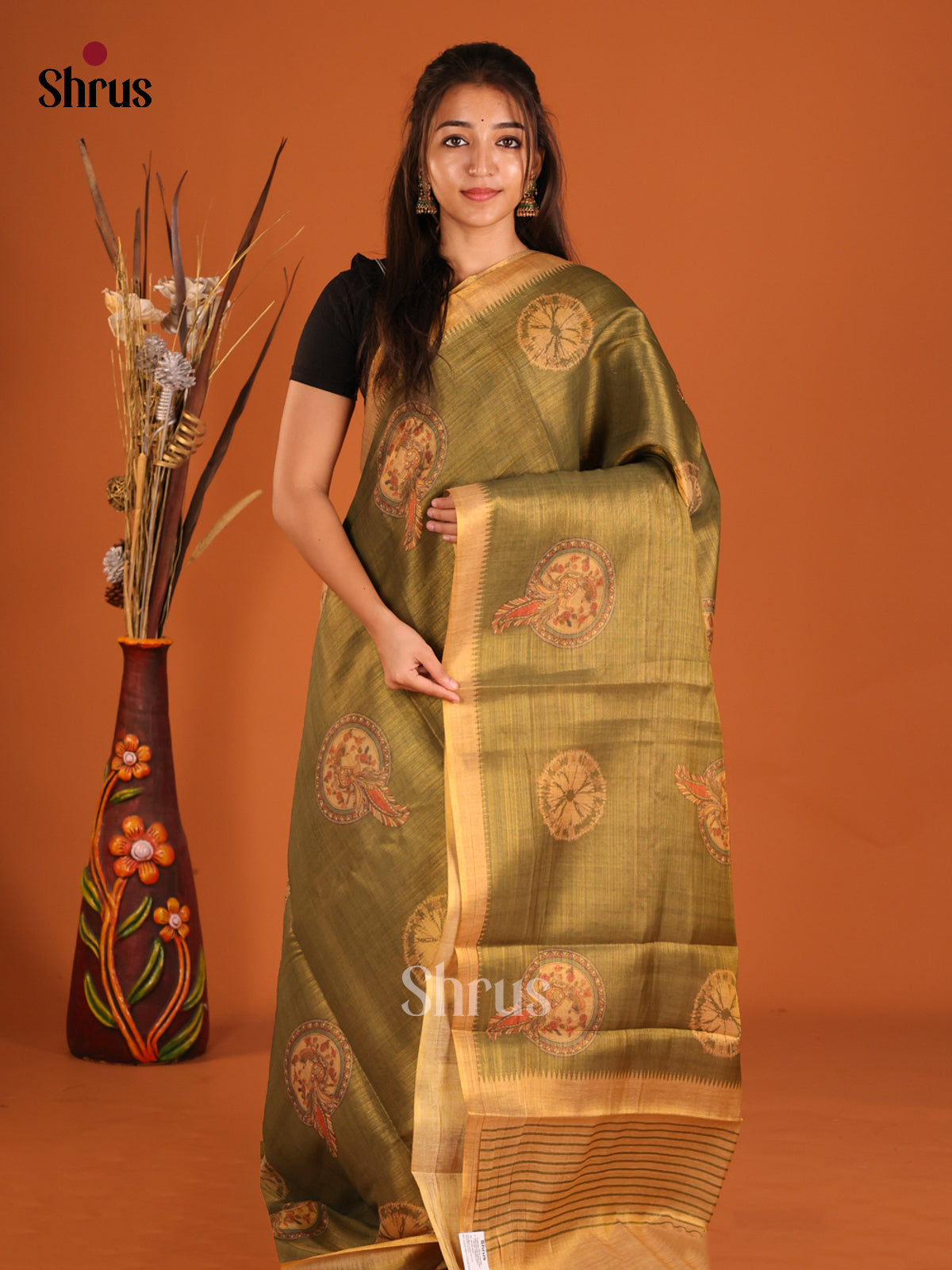 DHS10149 - Semi Tissue Print Saree