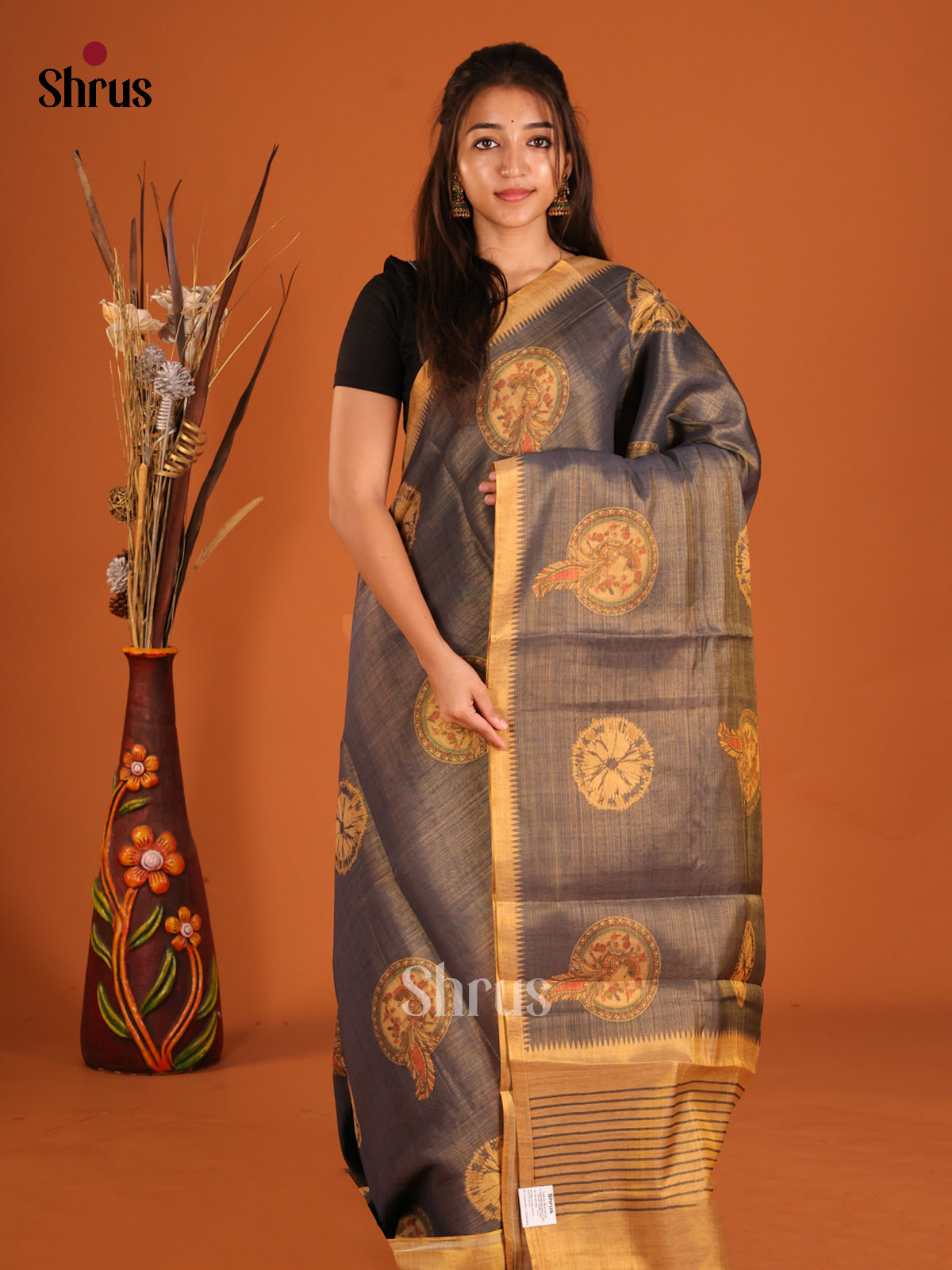 DHS10151 - Semi Tissue Print Saree