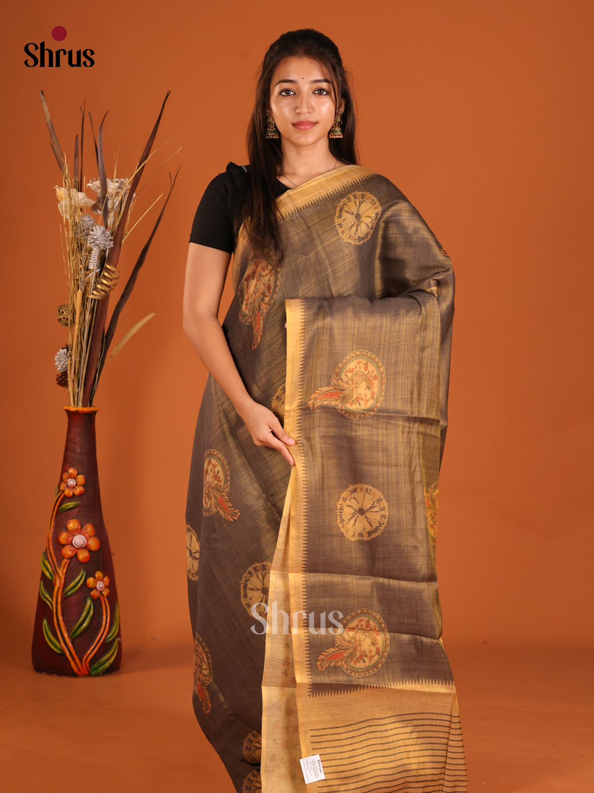 DHS10152 - Semi Tissue Print Saree