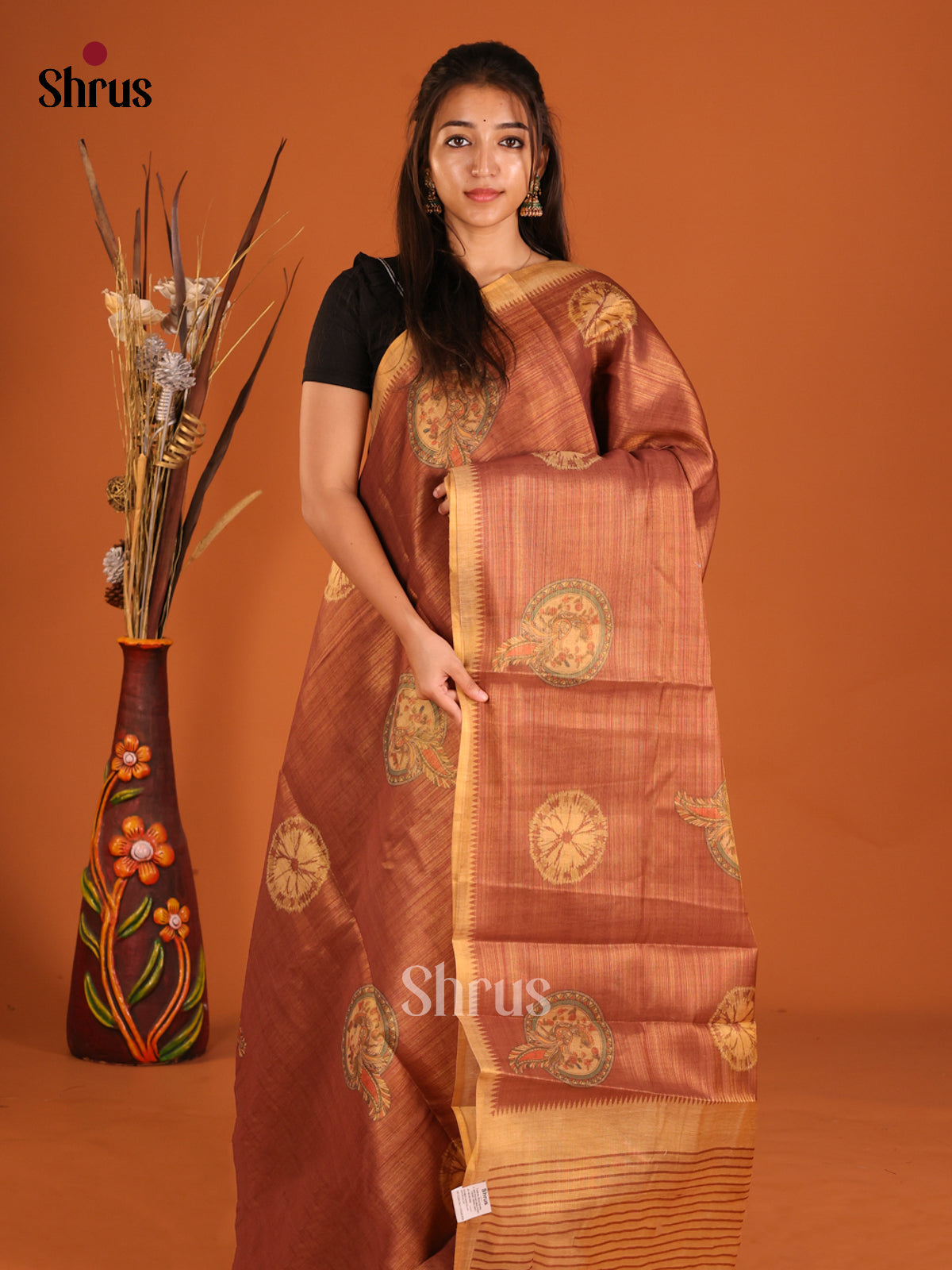 DHS10153 - Semi Tissue Print Saree