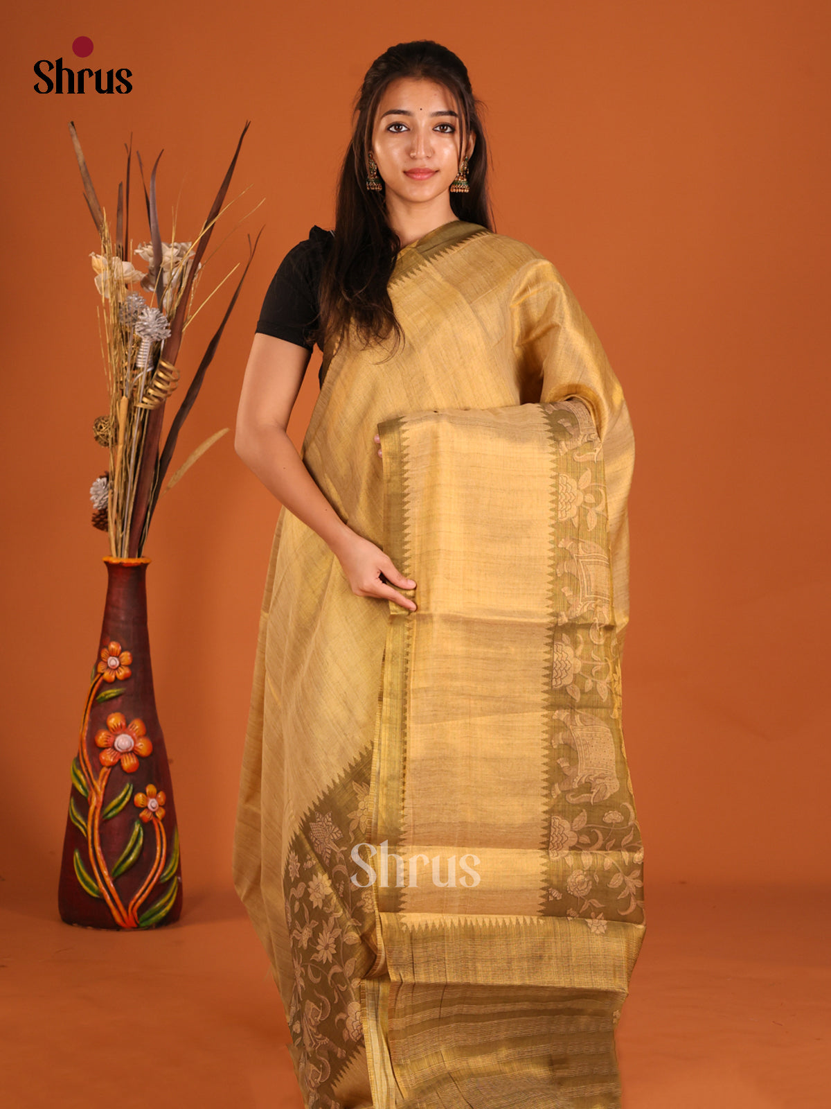 DHS10154 - Semi Tissue Print Saree