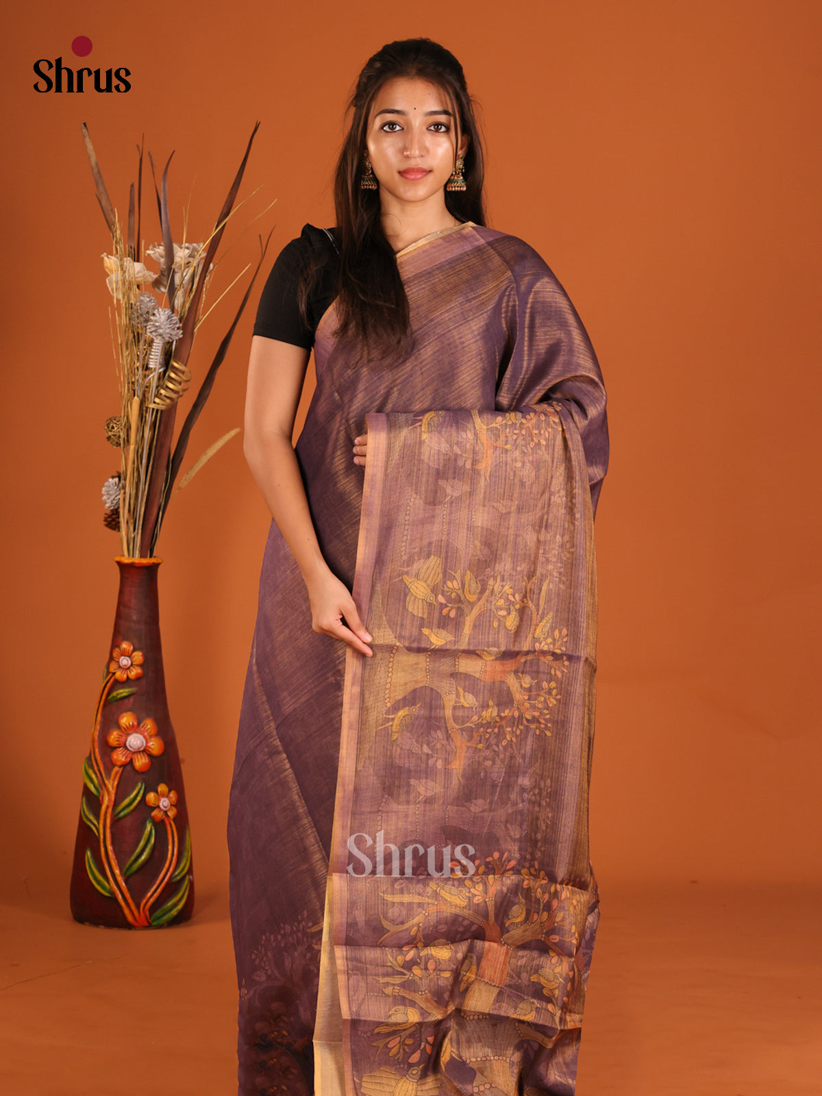 DHS10155 - Semi Tissue Print Saree