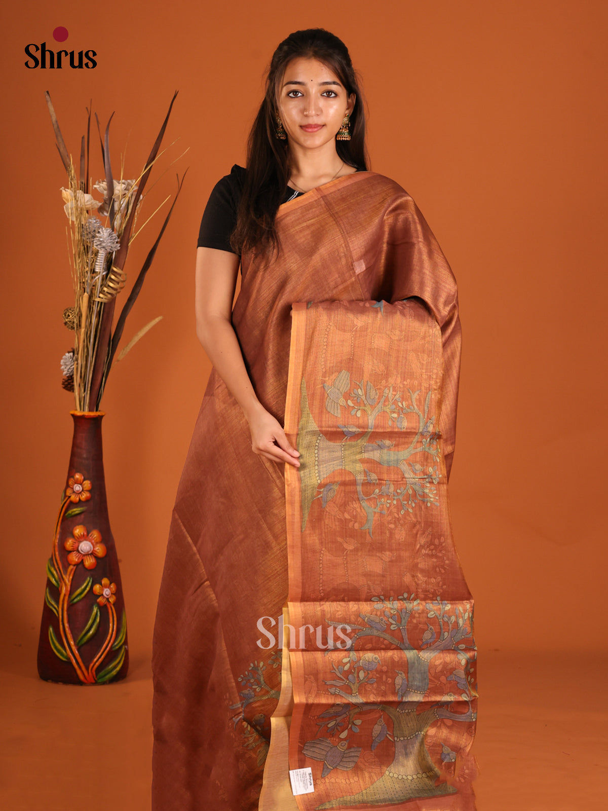 DHS10156 - Semi Tissue Print Saree