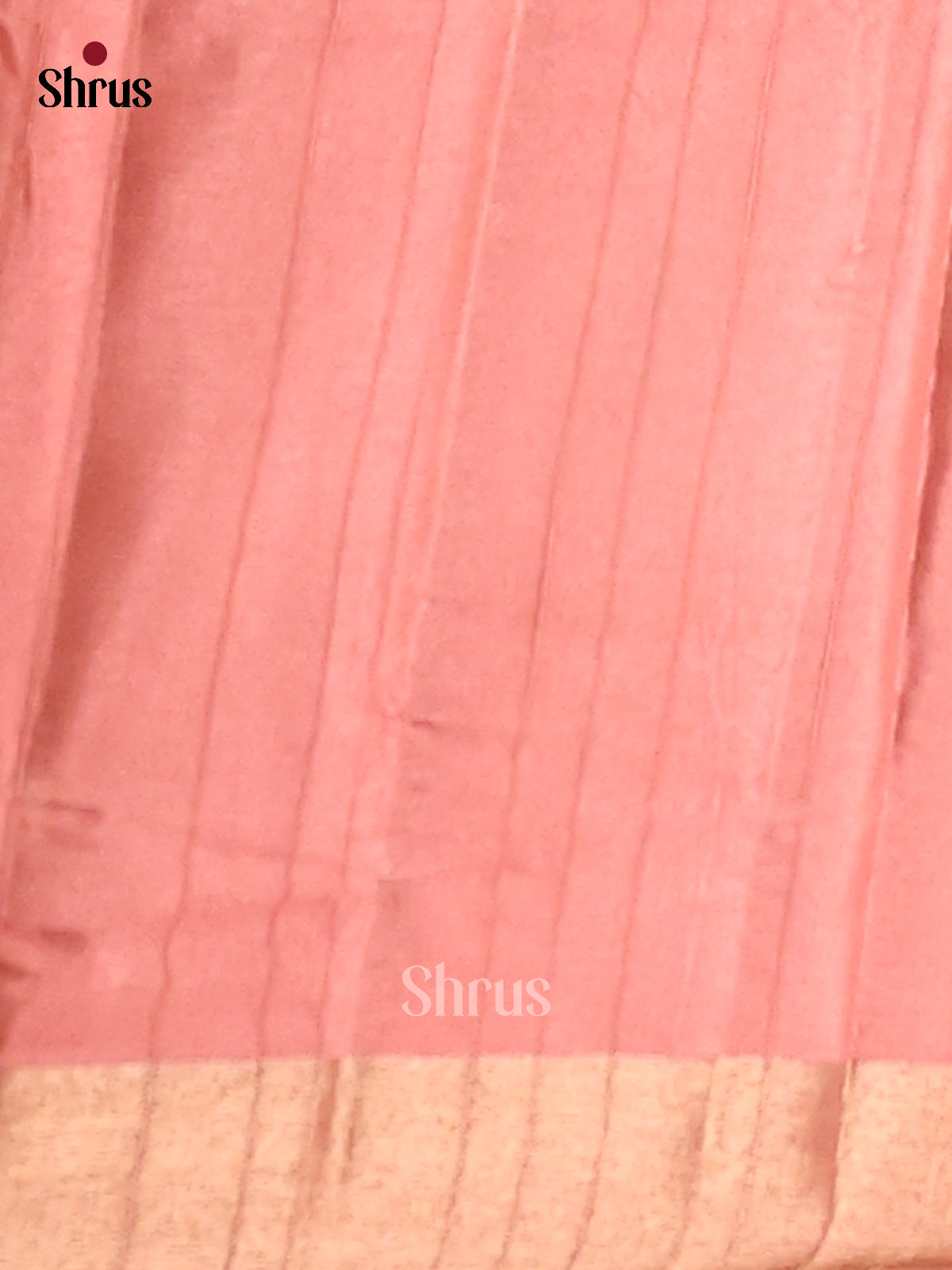 Peachish Pink- Semi matka Saree