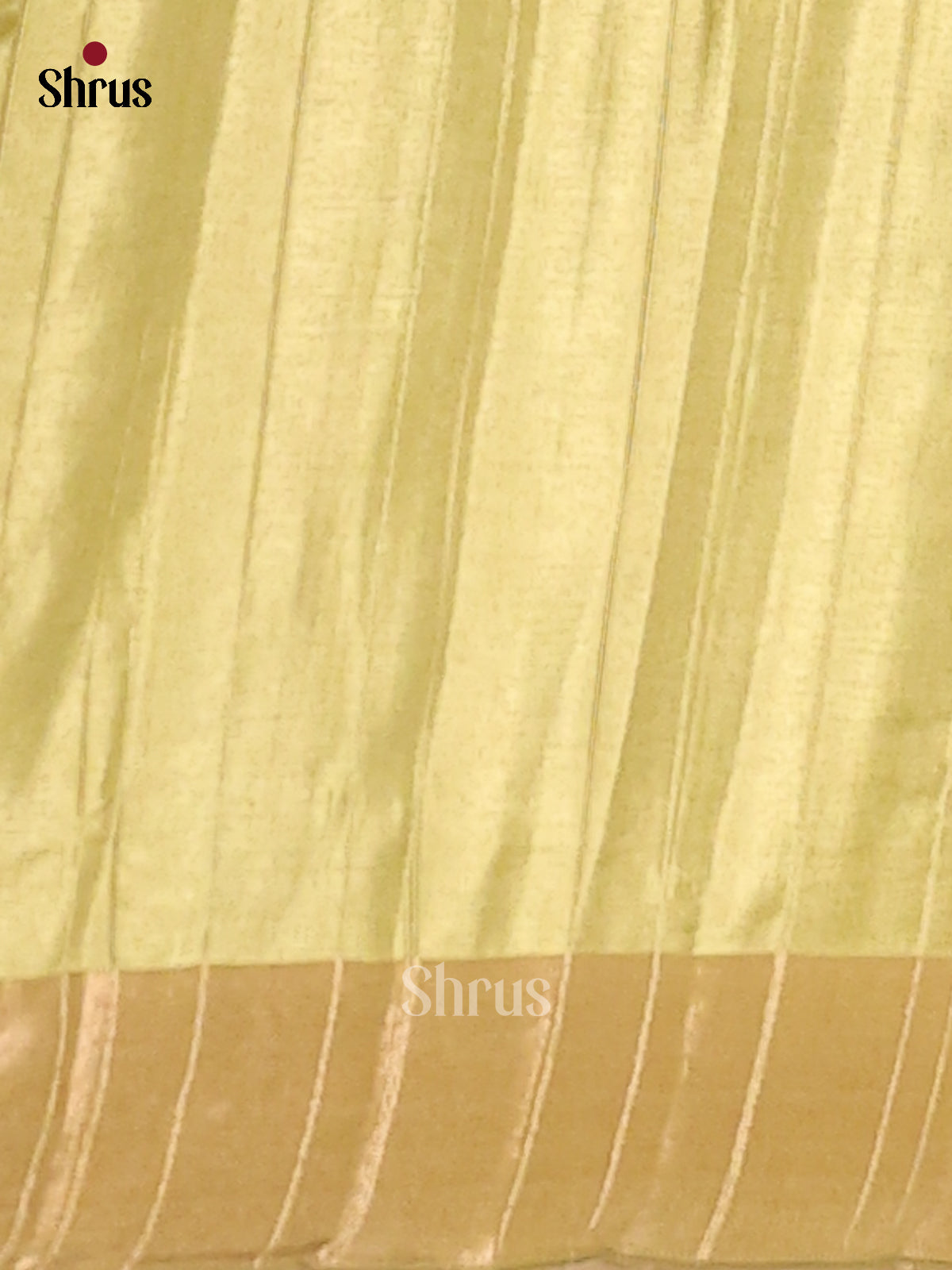 Cream & Light Green- Semi matka Saree