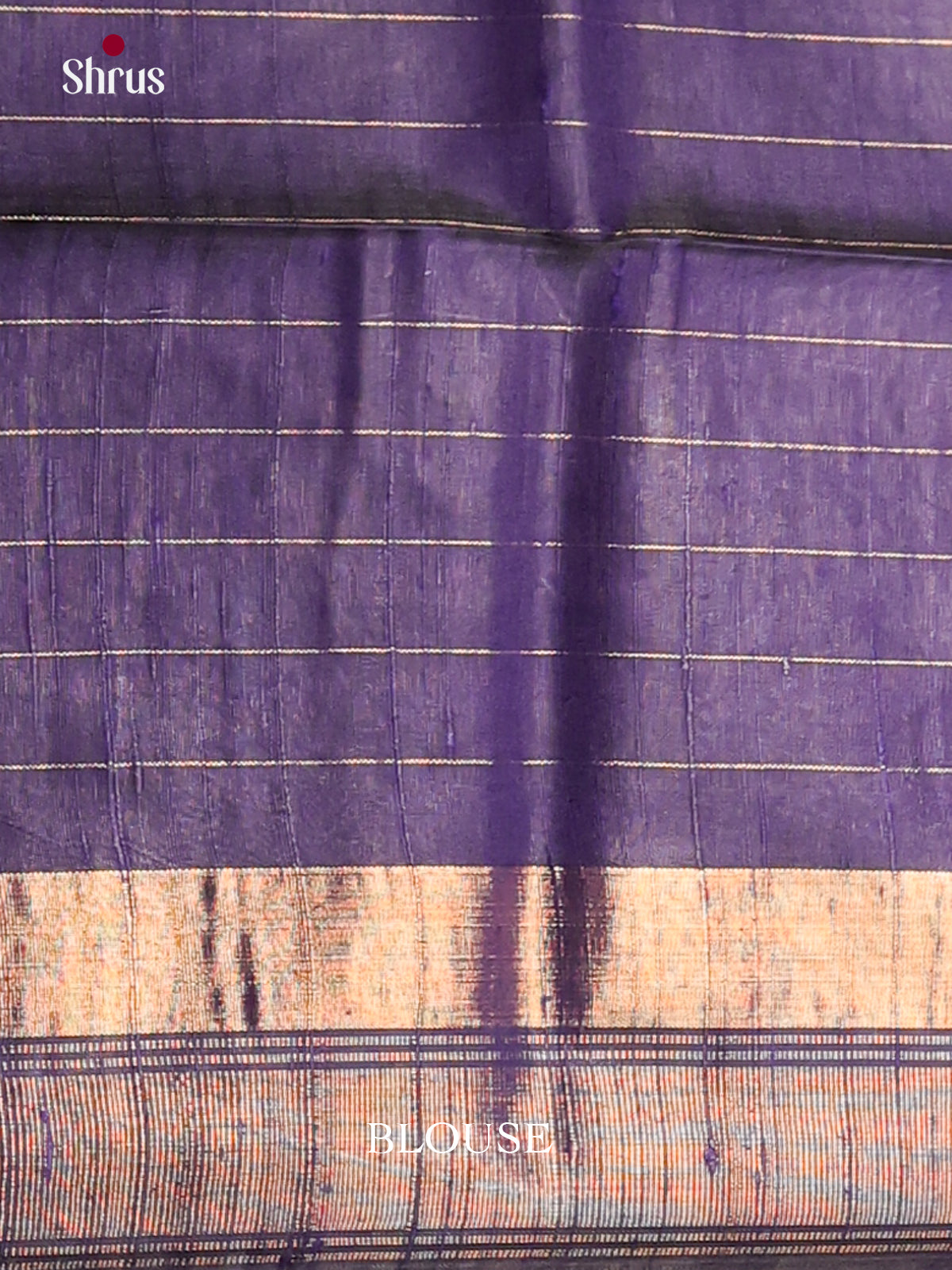orange and blue -Raw silk saree -1