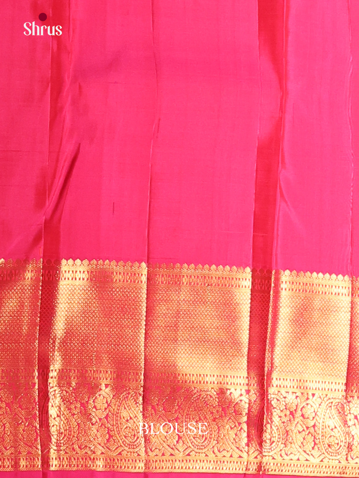 Chic Violet Kanchipuram Silk Saree with Thilagam Motifs & rich Pink zari border -2