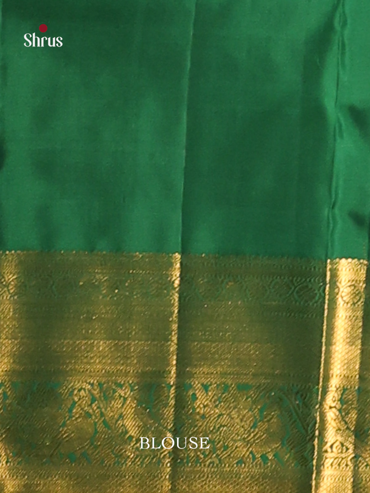 Charming Green Kanchipuram Silk Saree with Gold buttas & Rich Zari Border 2