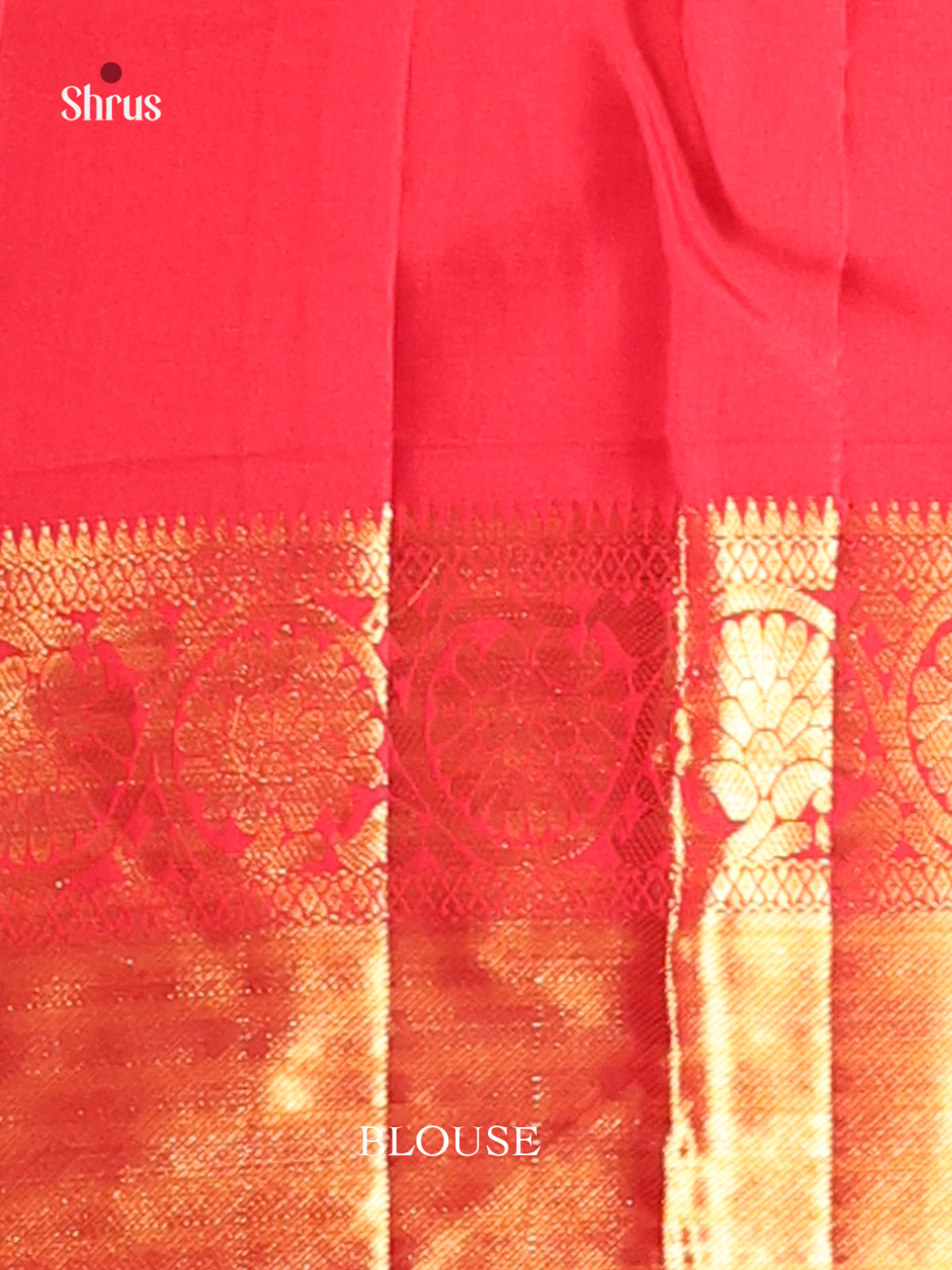 Pretty Violet Kanchipuram Silk Saree with Zari thilagam Motifs & Red Brocade Pallu 2