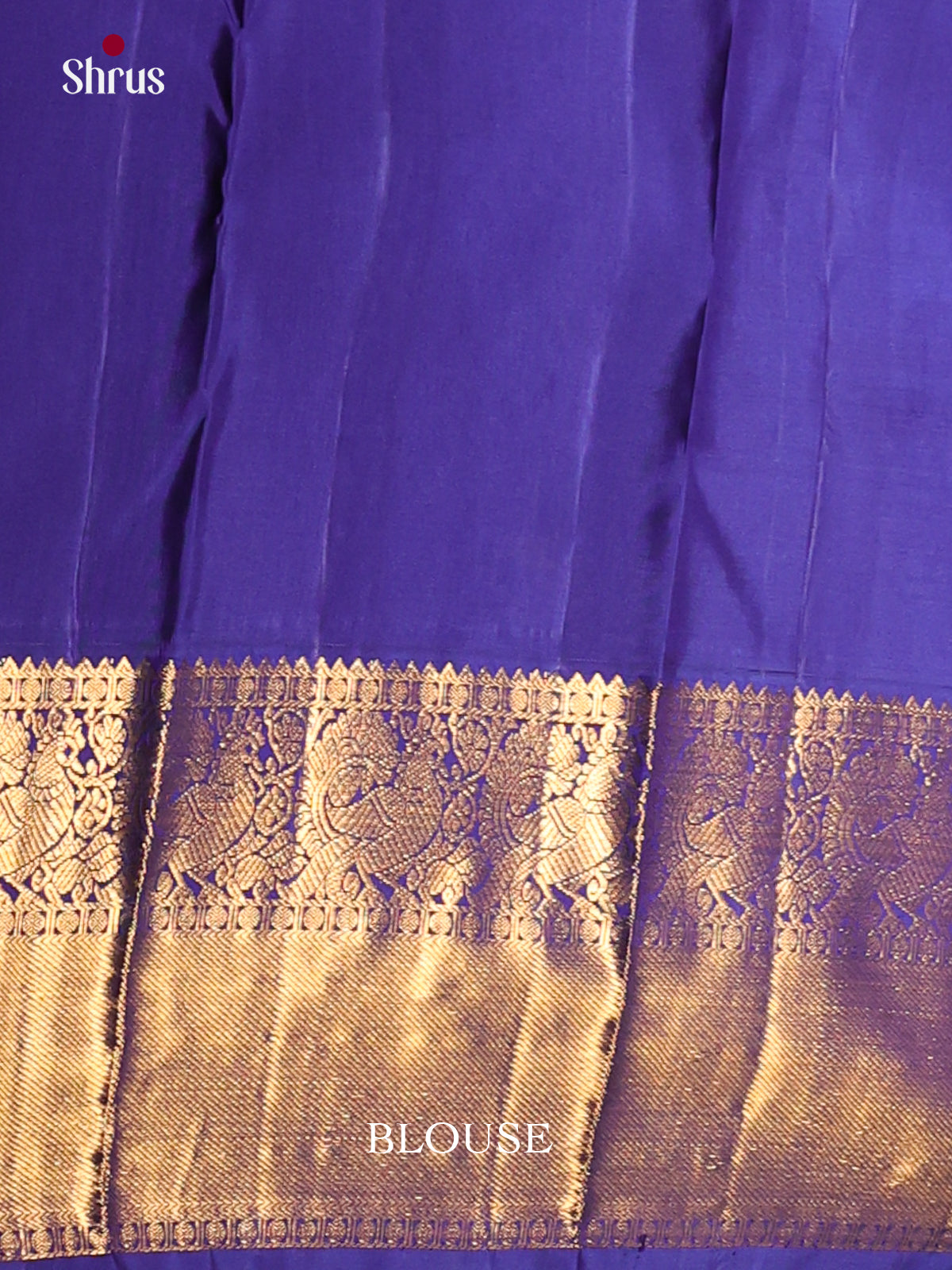 Pastel Blue Kanjivaram Silk Saree with paisley motifs & Contrast Blue Zari Border 2