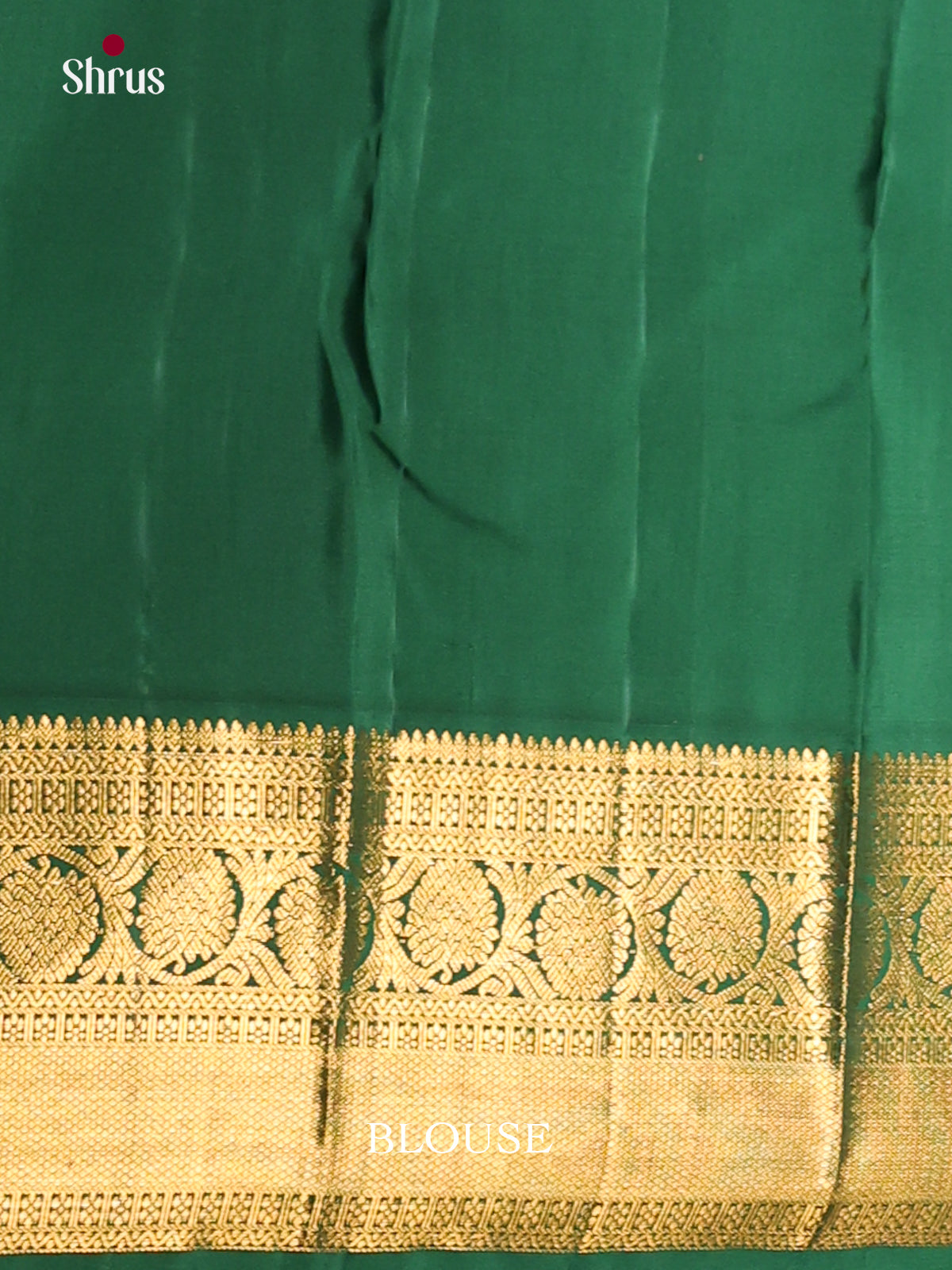 Timeless Cream Kanchipuram Silk Saree with floral drop motifs & Green Brocade Pallu 2