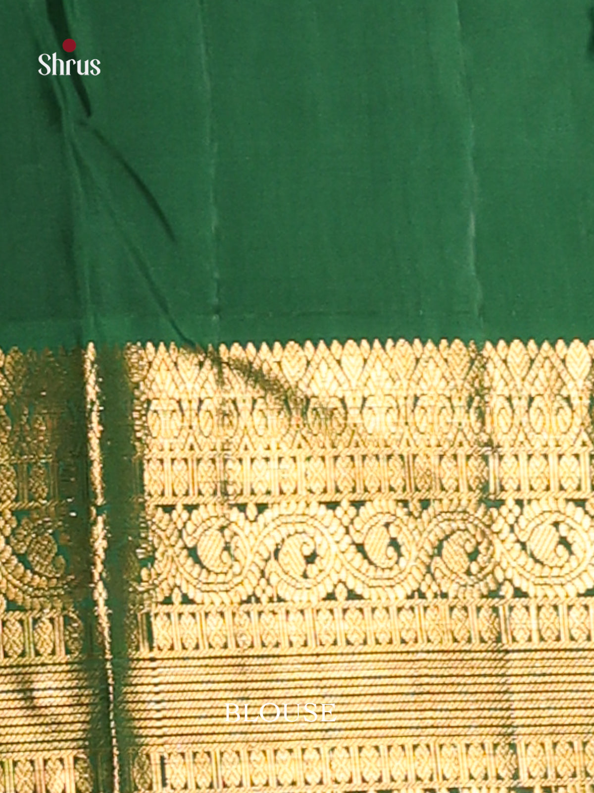 Classic Pink Kanjivaram Silk Saree with golden paisley motifs & Green Brocade Border -2