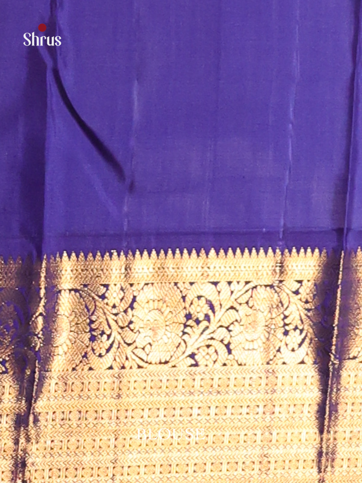 Elegant Pink Korvai Kanchipuram Silk Saree with thilagam motifs & Blue Zari Brocade Pallu 2