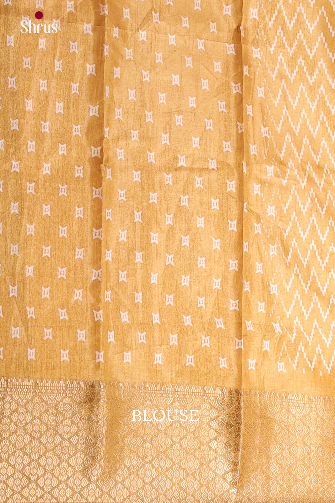 Mustard - Semi Crepe Saree - Shop on Shrus.com